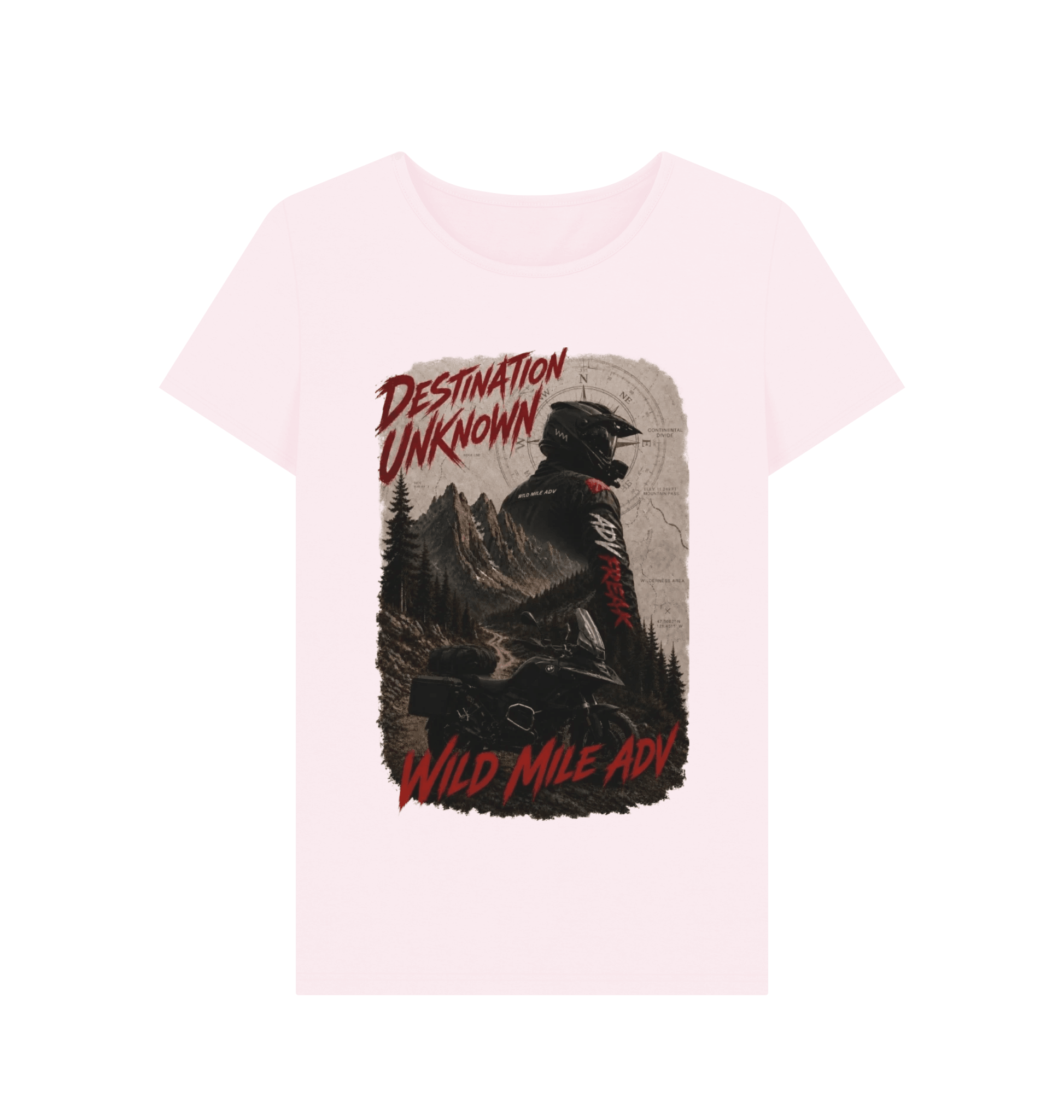 WMADV - Women's Destination Unknown Crew Tee - Wild Mile ADVPrinted T-shirt