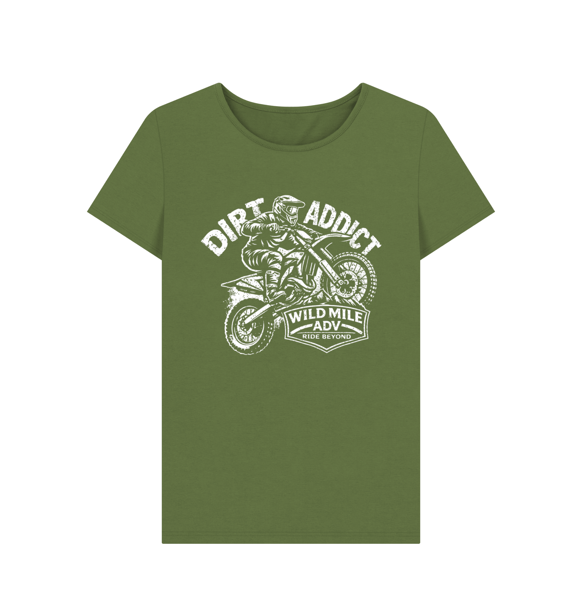 WMADV - Womens Dirt Addict CrewTee - Wild Mile ADVPrinted T-shirt