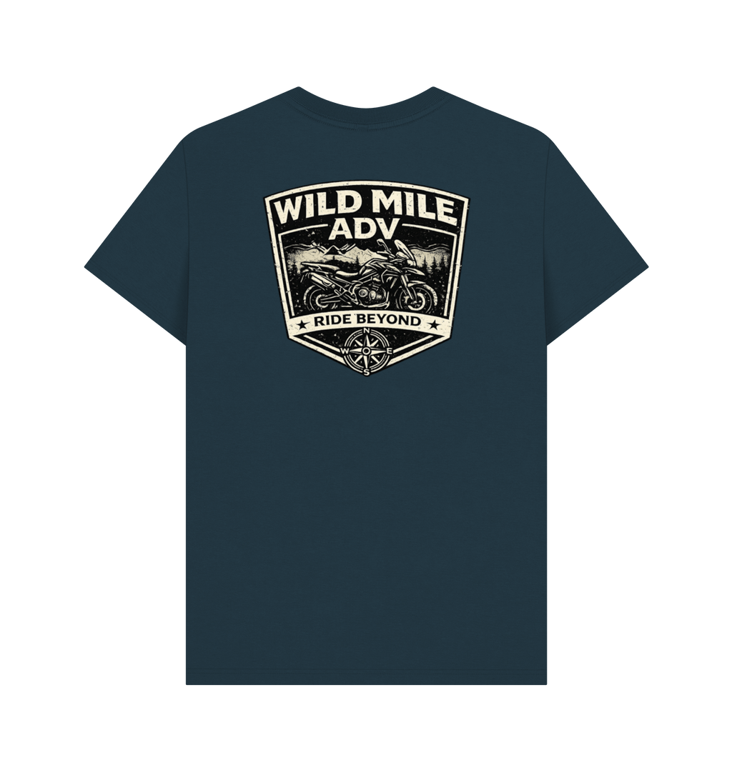 Denim Blue Printed T-shirt Back