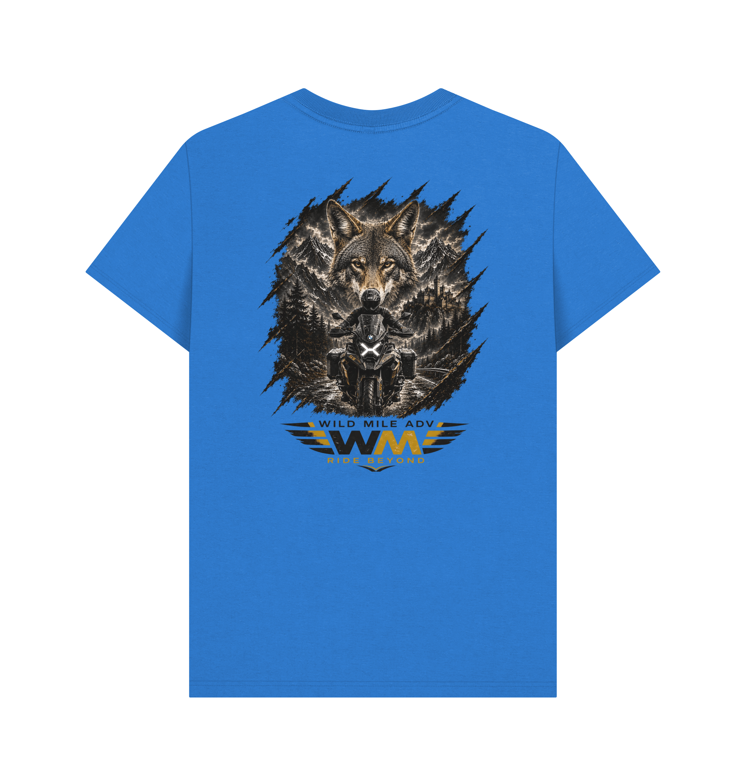 Bright Blue Printed T-shirt Back