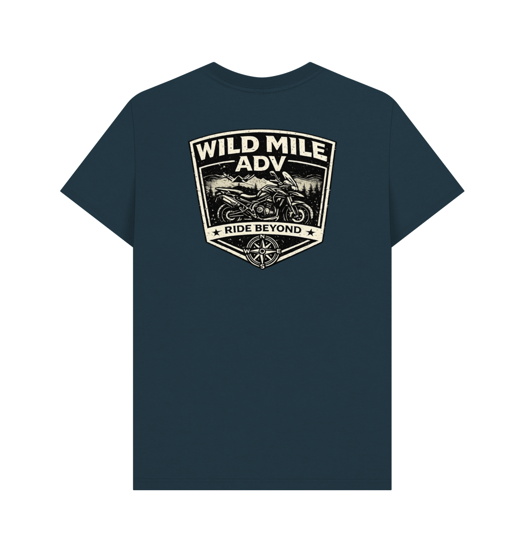 Denim Blue Printed T-shirt Back