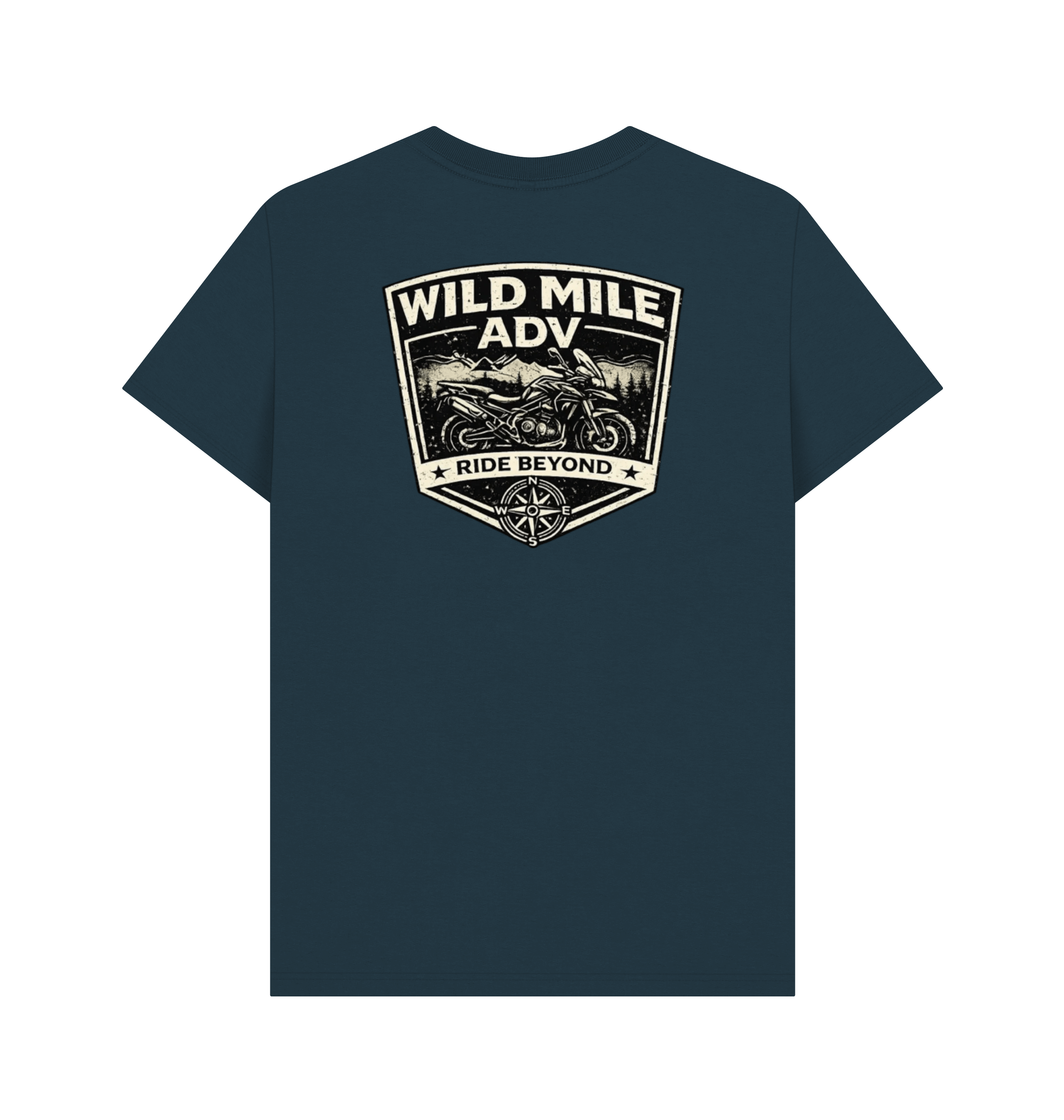 Denim Blue Printed T-shirt Back