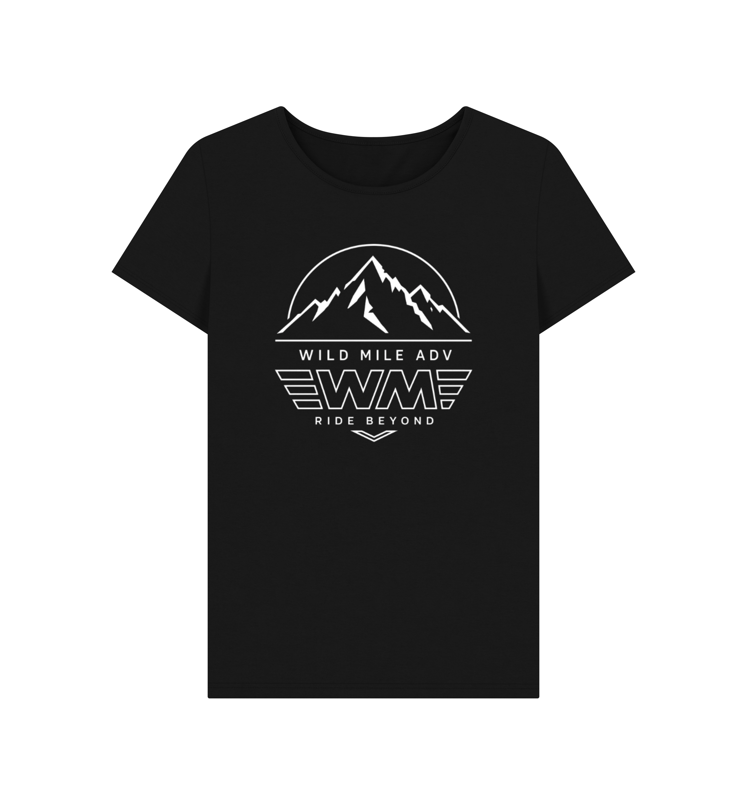 Black Printed T-shirt Front