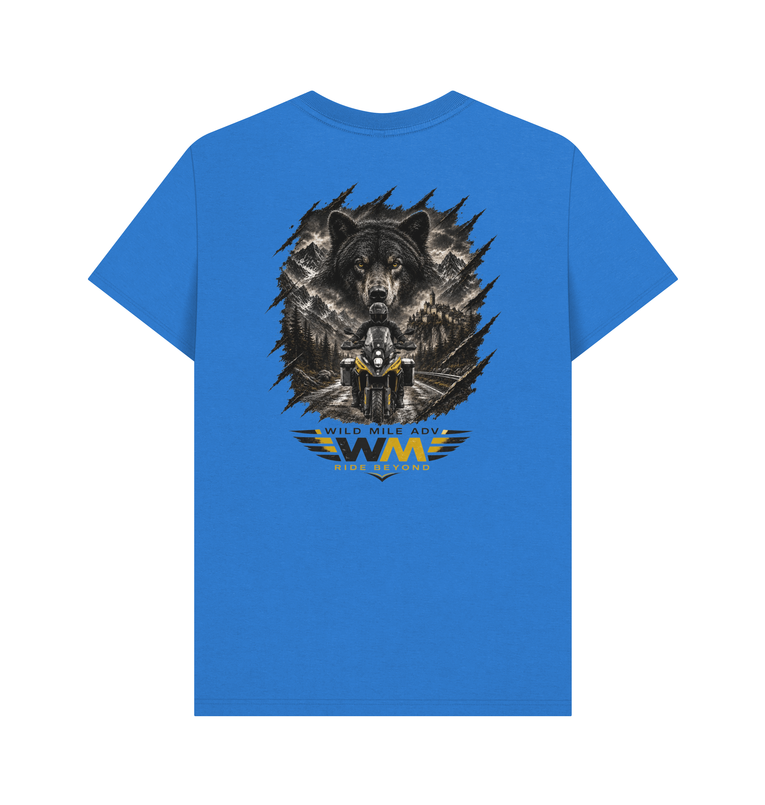 Bright Blue Printed T-shirt Back