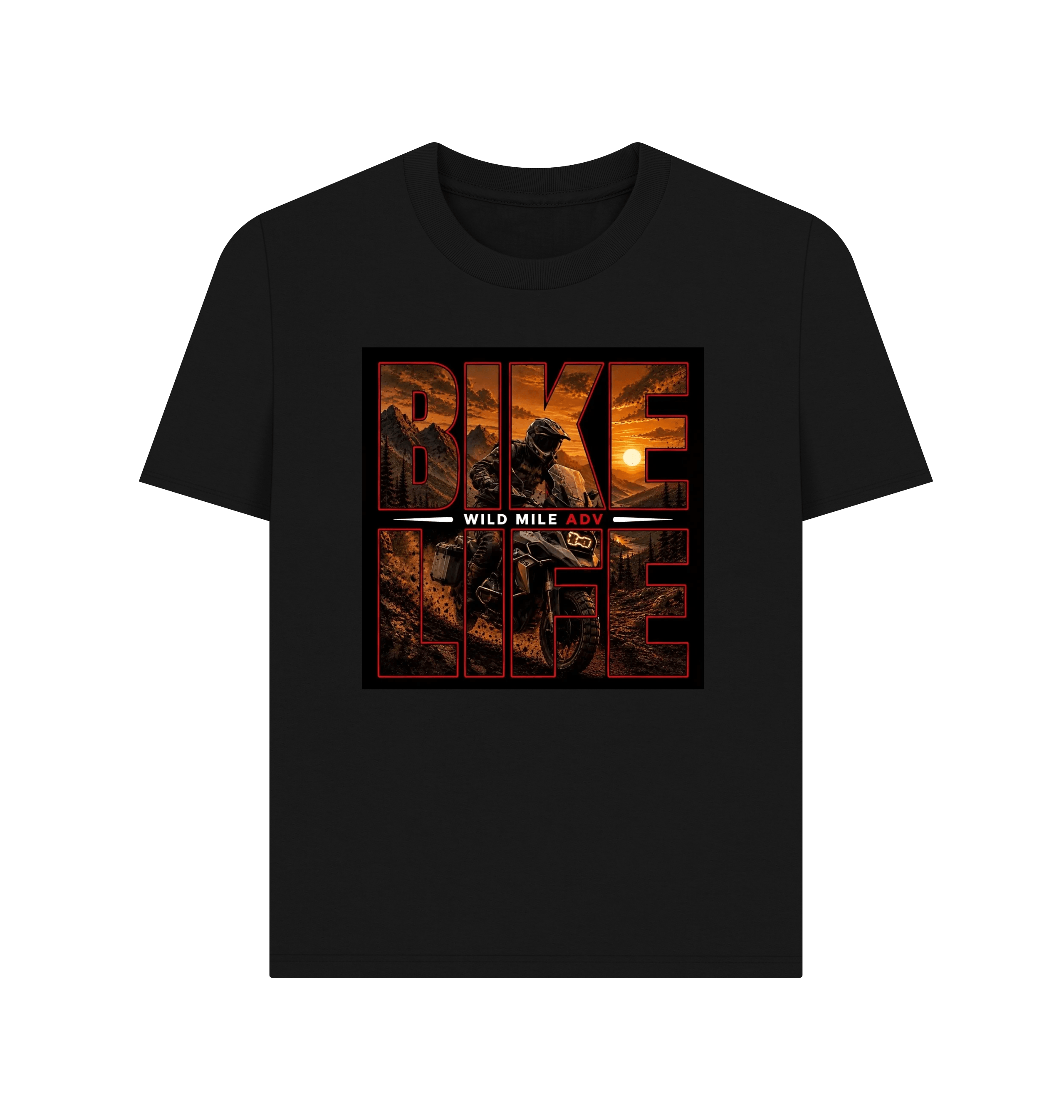 Black Printed T-shirt Front