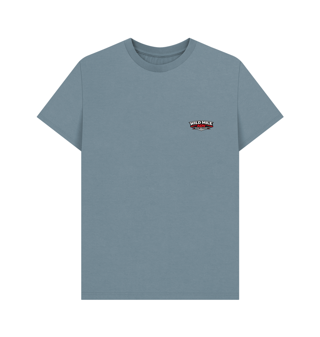 Stone Blue Printed T-shirt Front