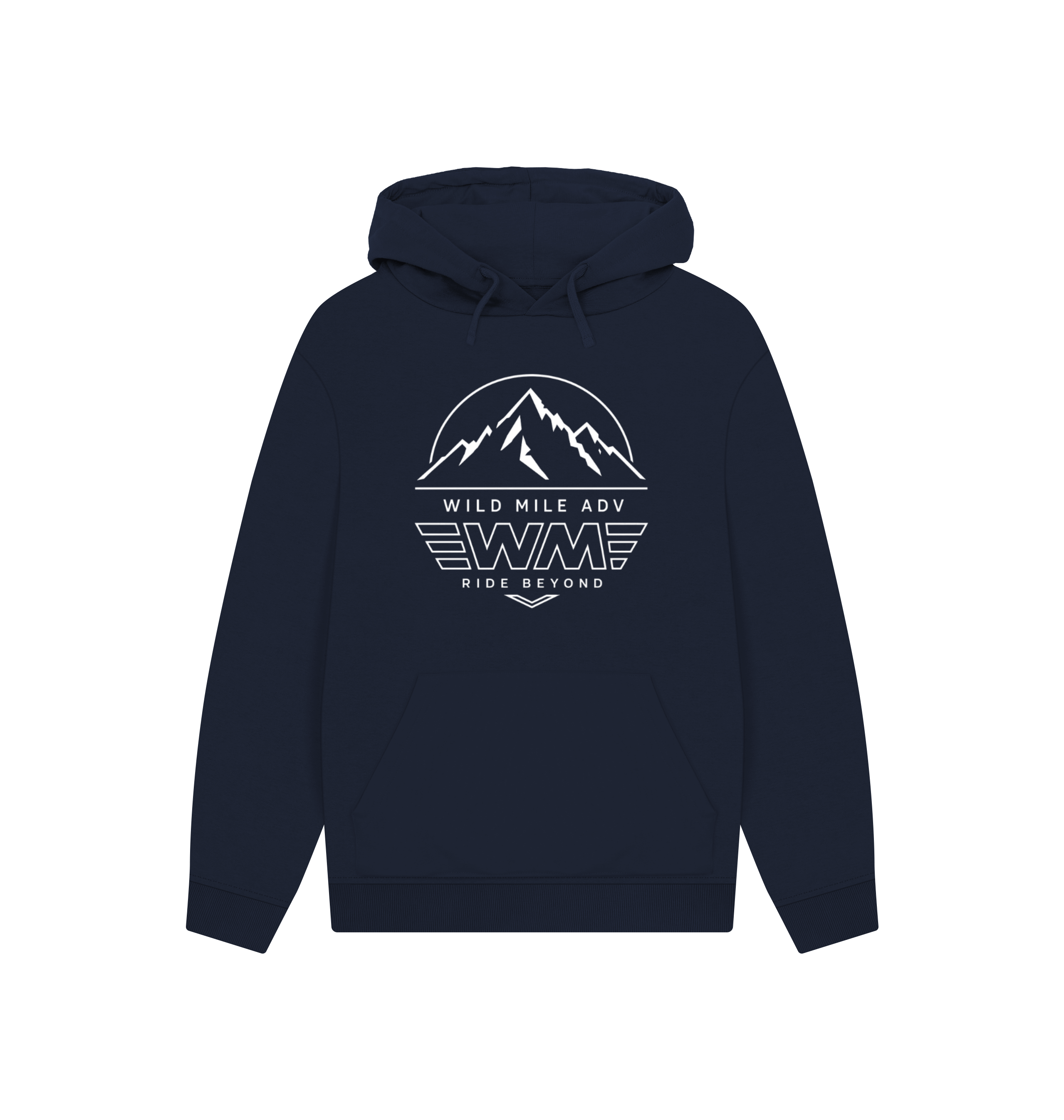 Navy Printed Hoody Front