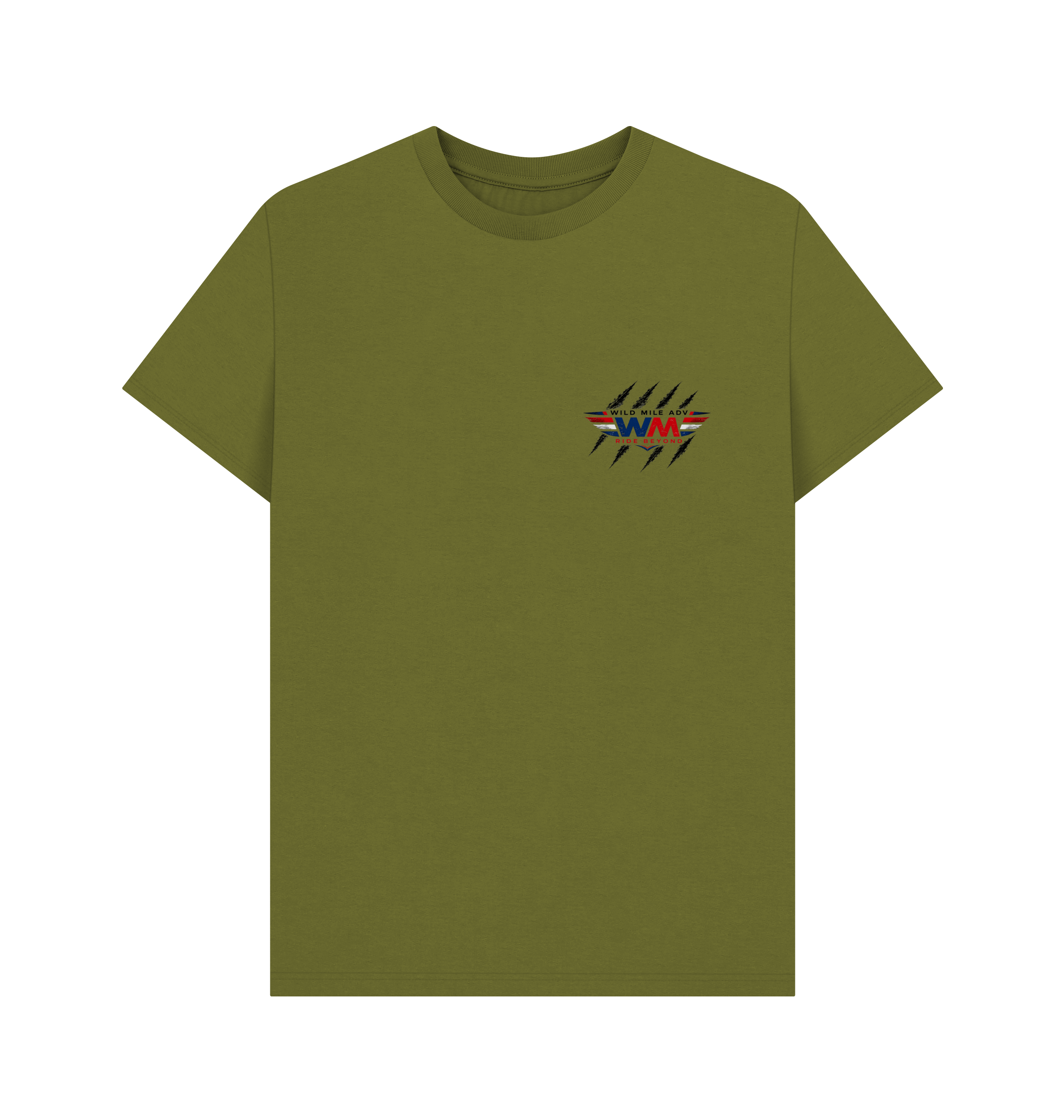 Moss Green Printed T-shirt Front