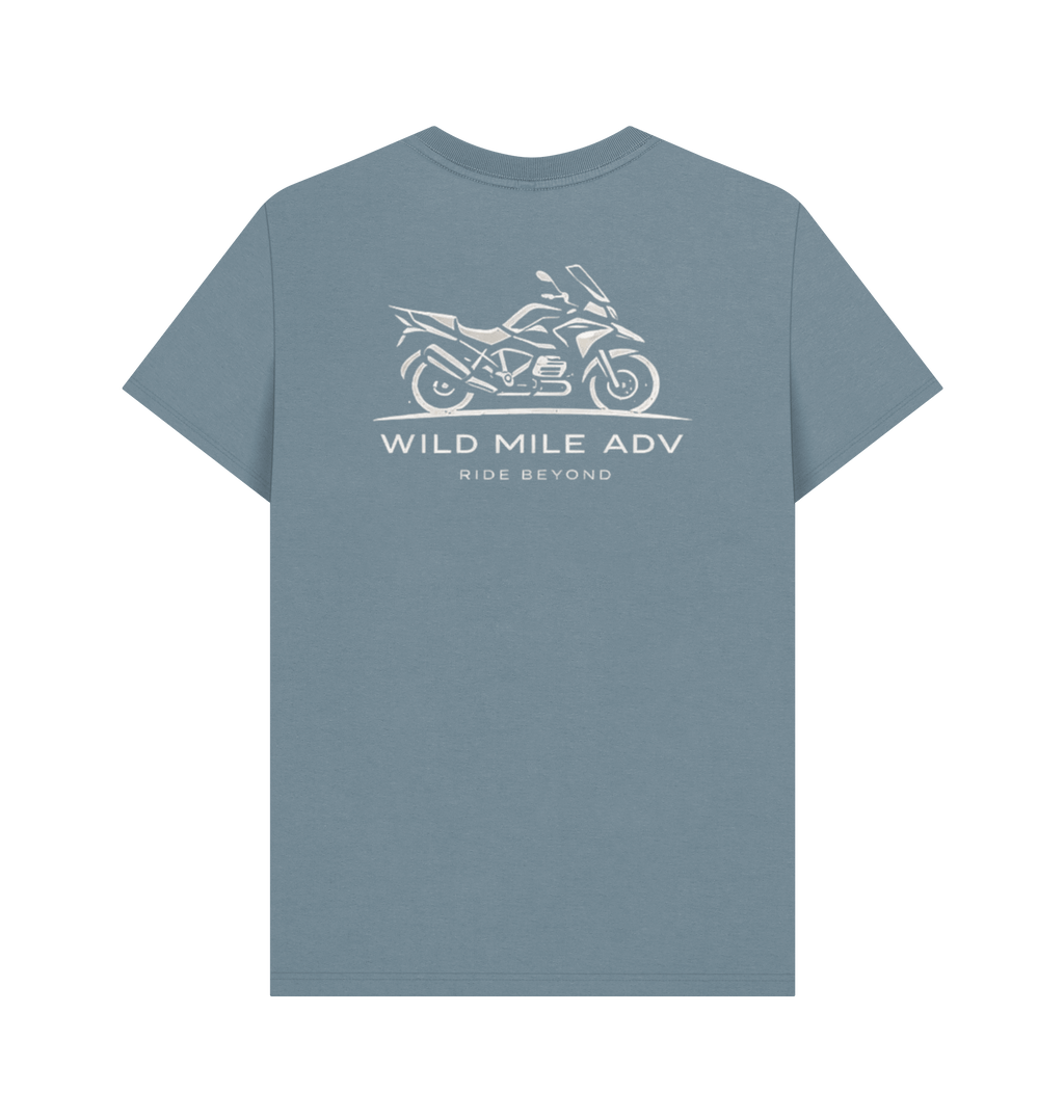 Stone Blue Printed T-shirt Back