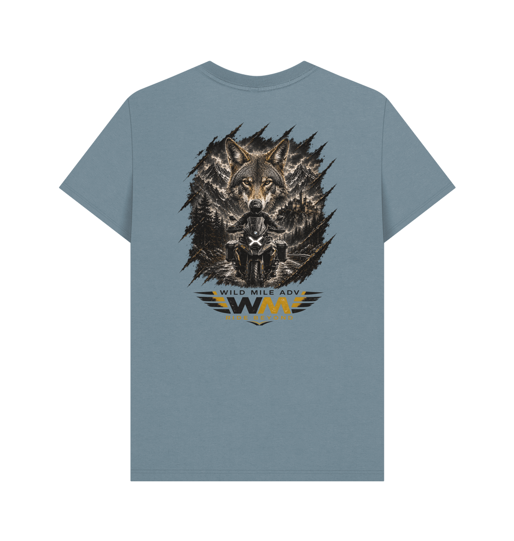Stone Blue Printed T-shirt Back