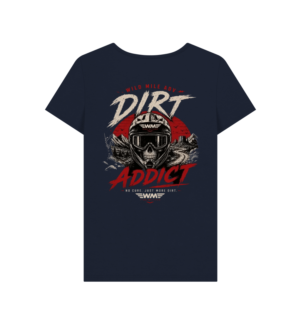 Navy Blue Printed T-shirt Back