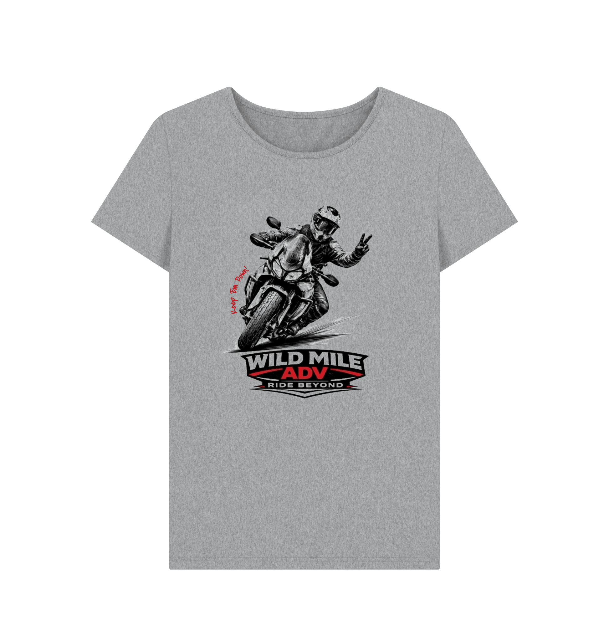 WMADV - Womens 2Down Crew Tee - Wild Mile ADVPrinted T-shirt