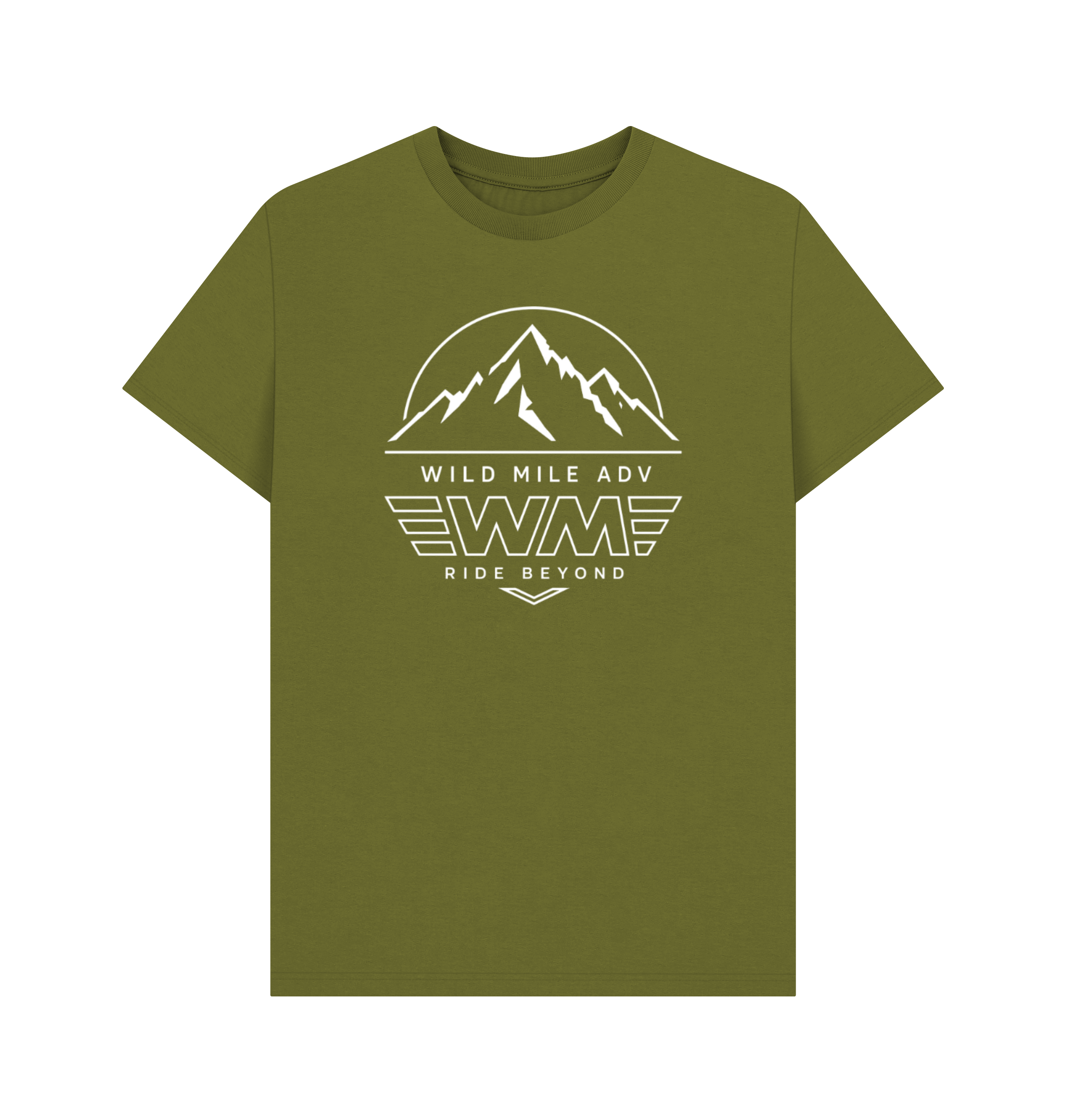 Moss Green Printed T-shirt Front