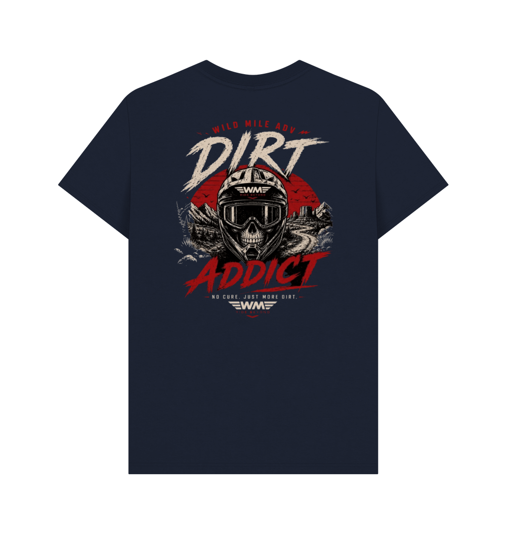 Navy Blue Printed T-shirt Back