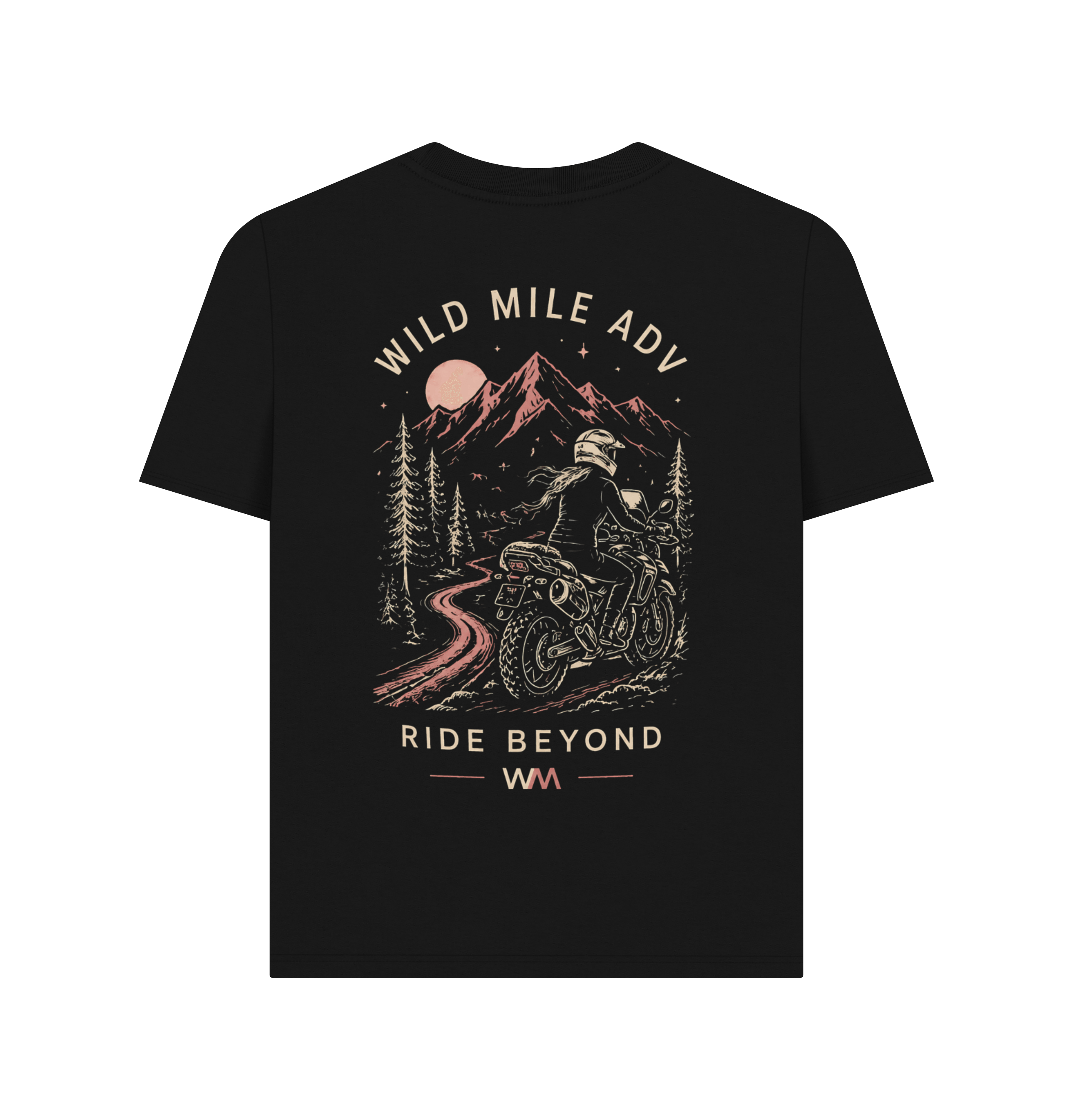 Black Printed T-shirt Back