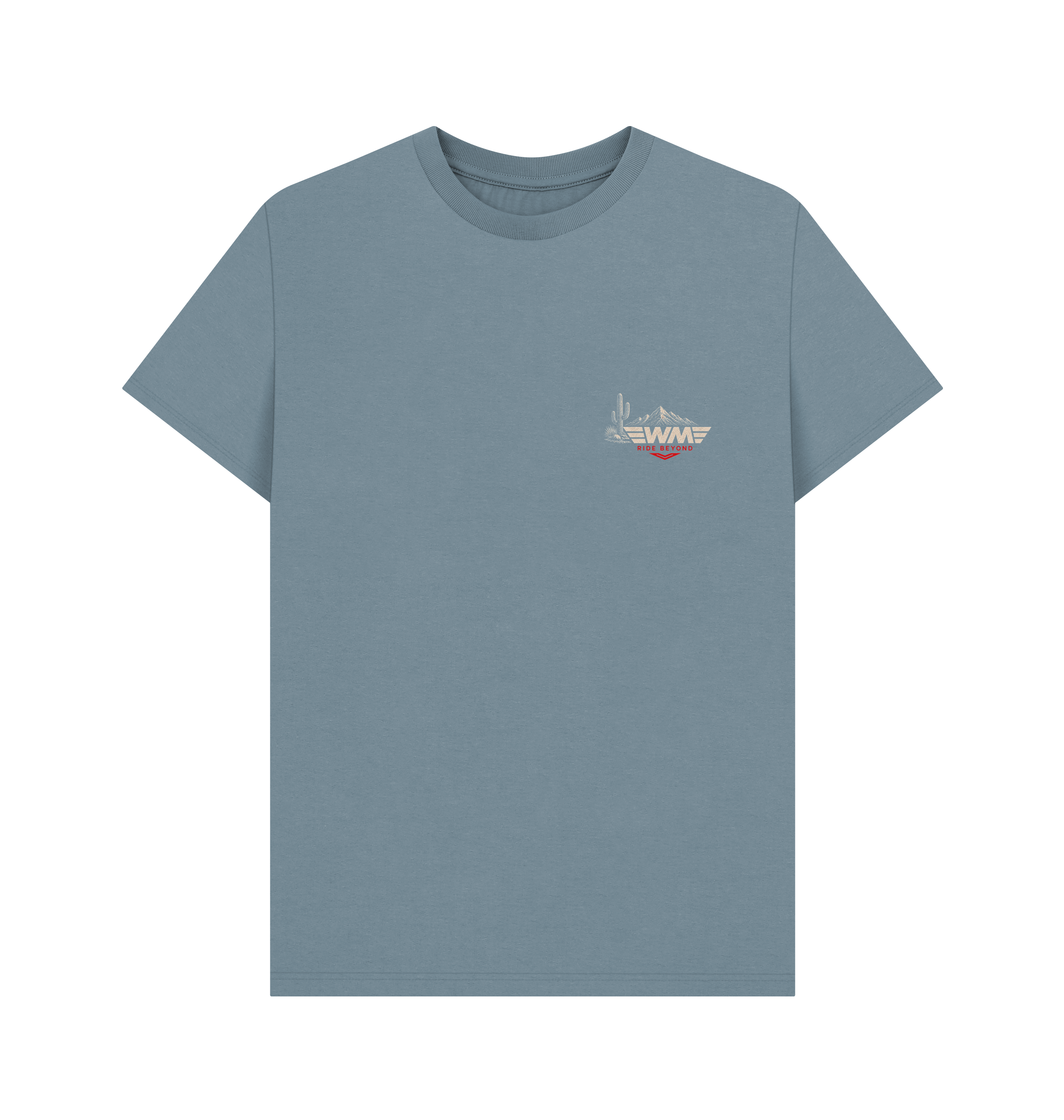 Stone Blue Printed T-shirt Front