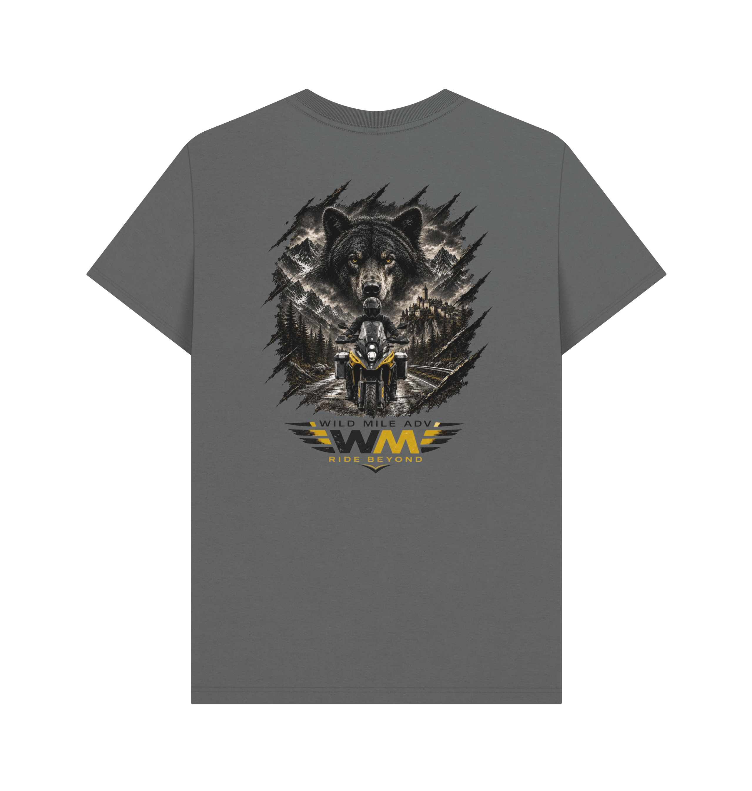 Slate Grey Printed T-shirt Back