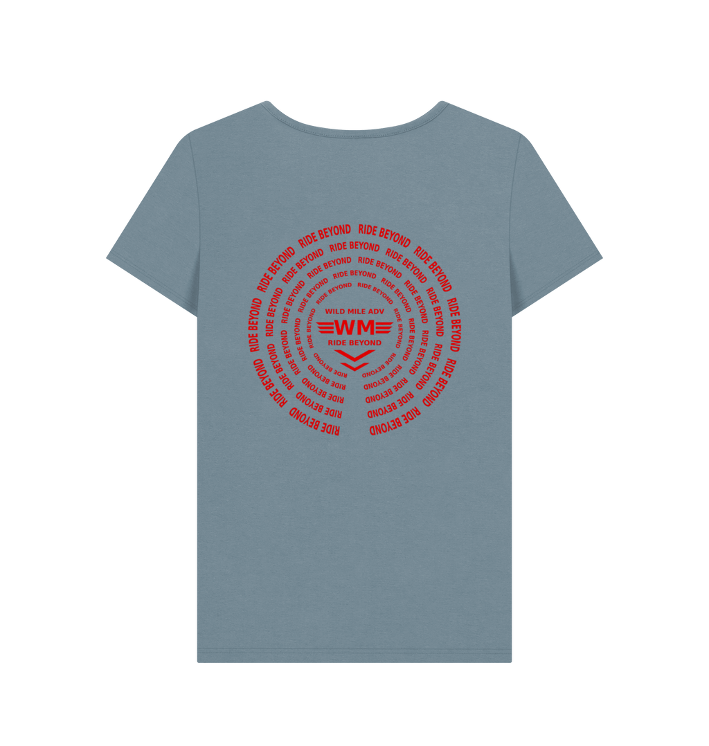 Stone Blue Printed T-shirt Back