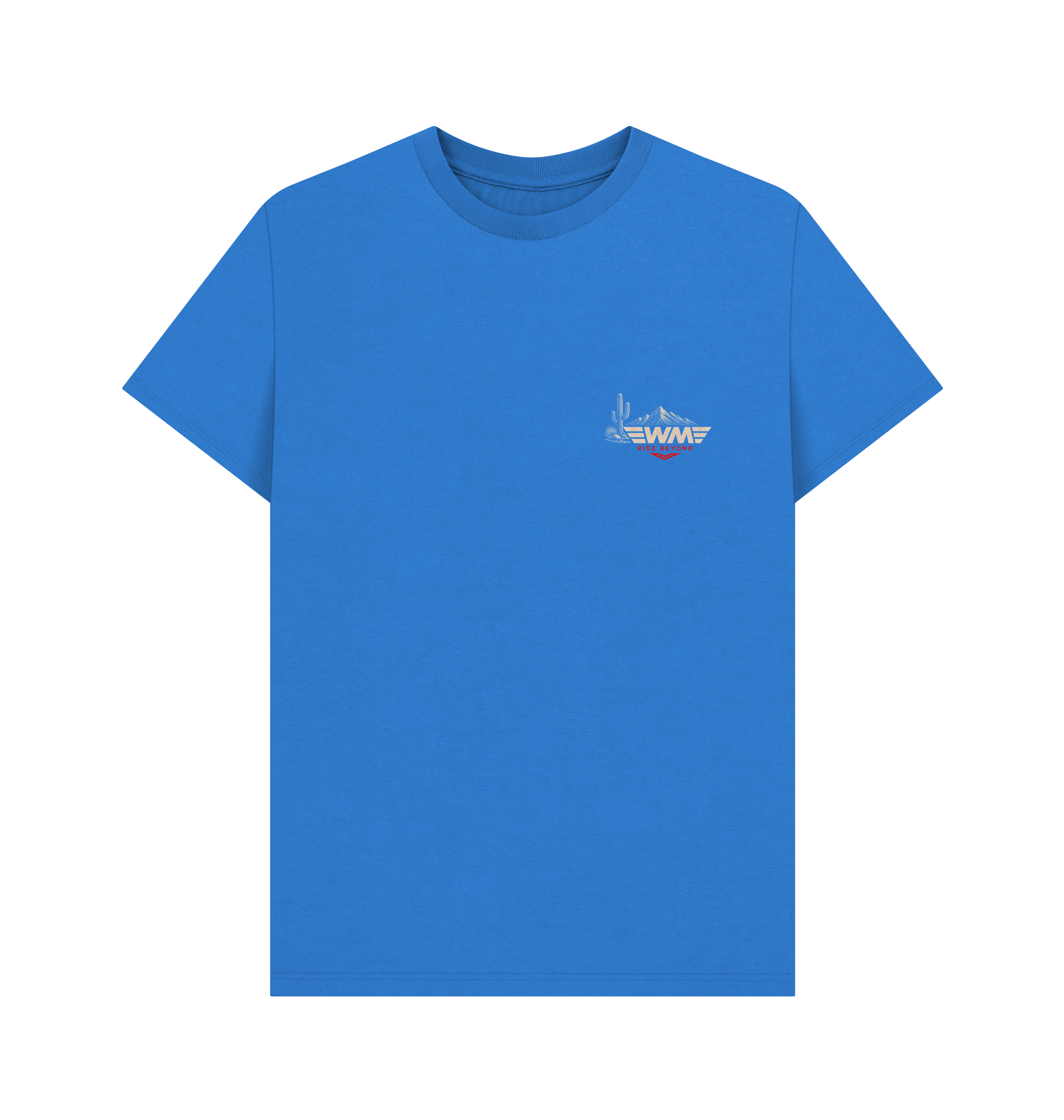 Bright Blue Printed T-shirt Front