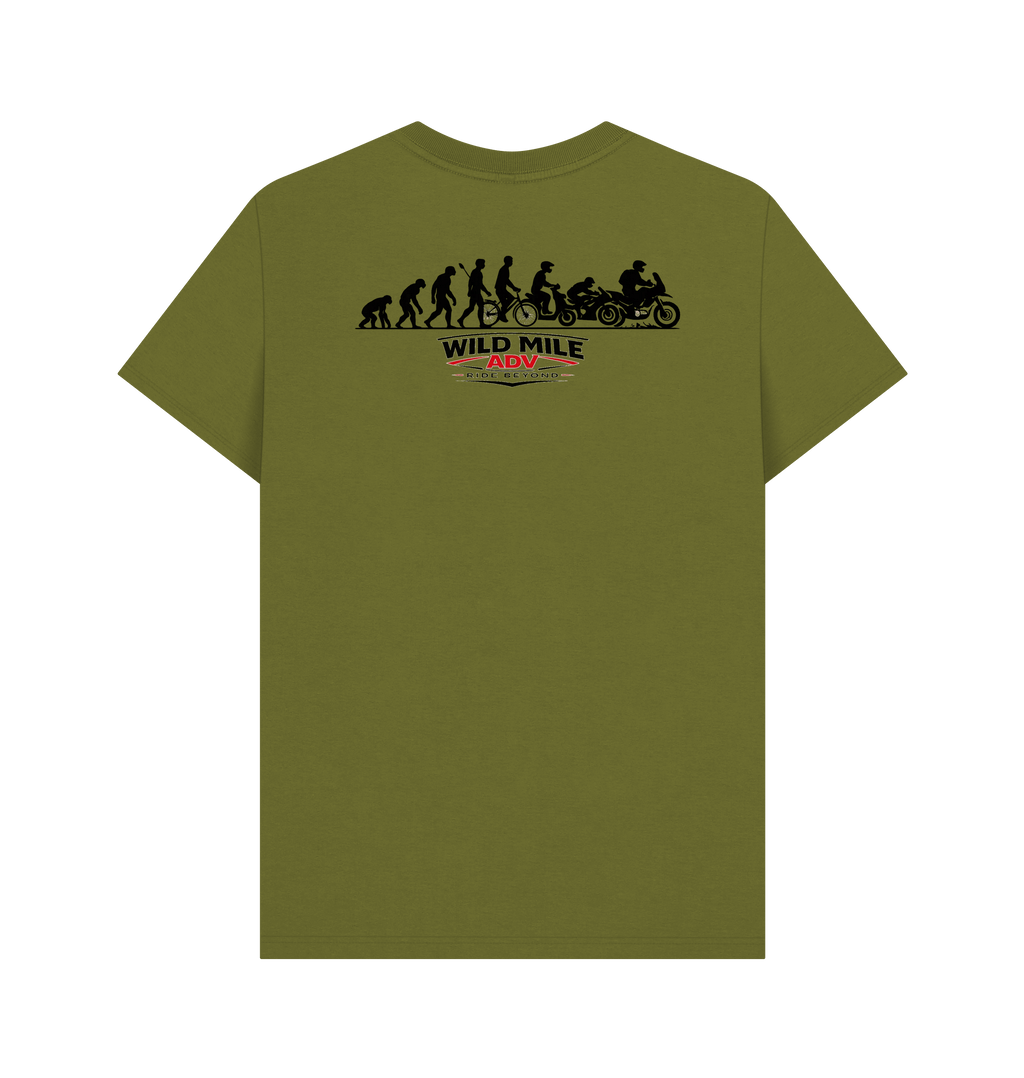 Moss Green Printed T-shirt Back