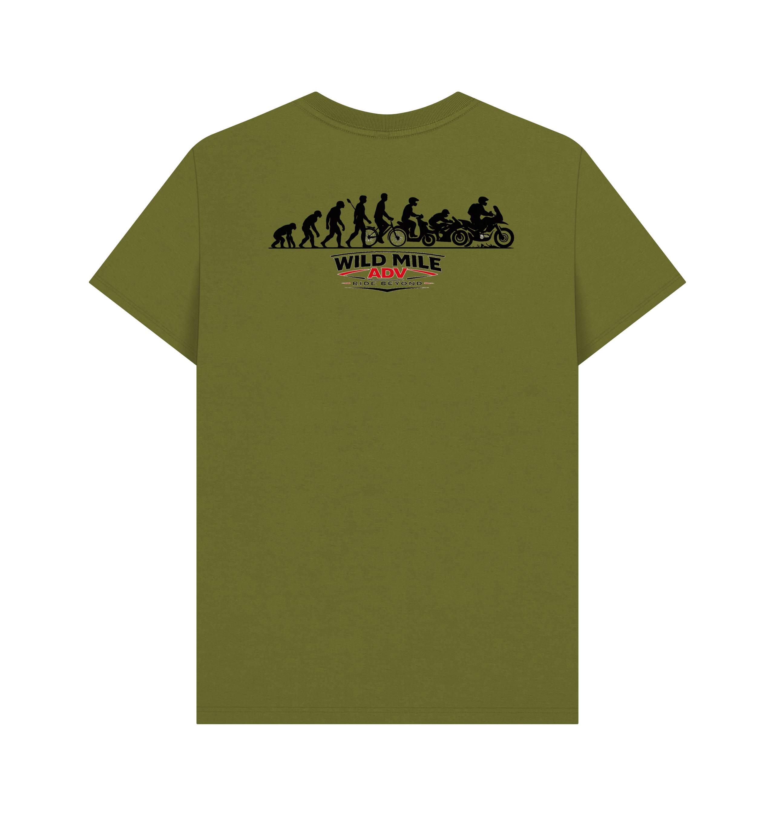 Moss Green Printed T-shirt Back