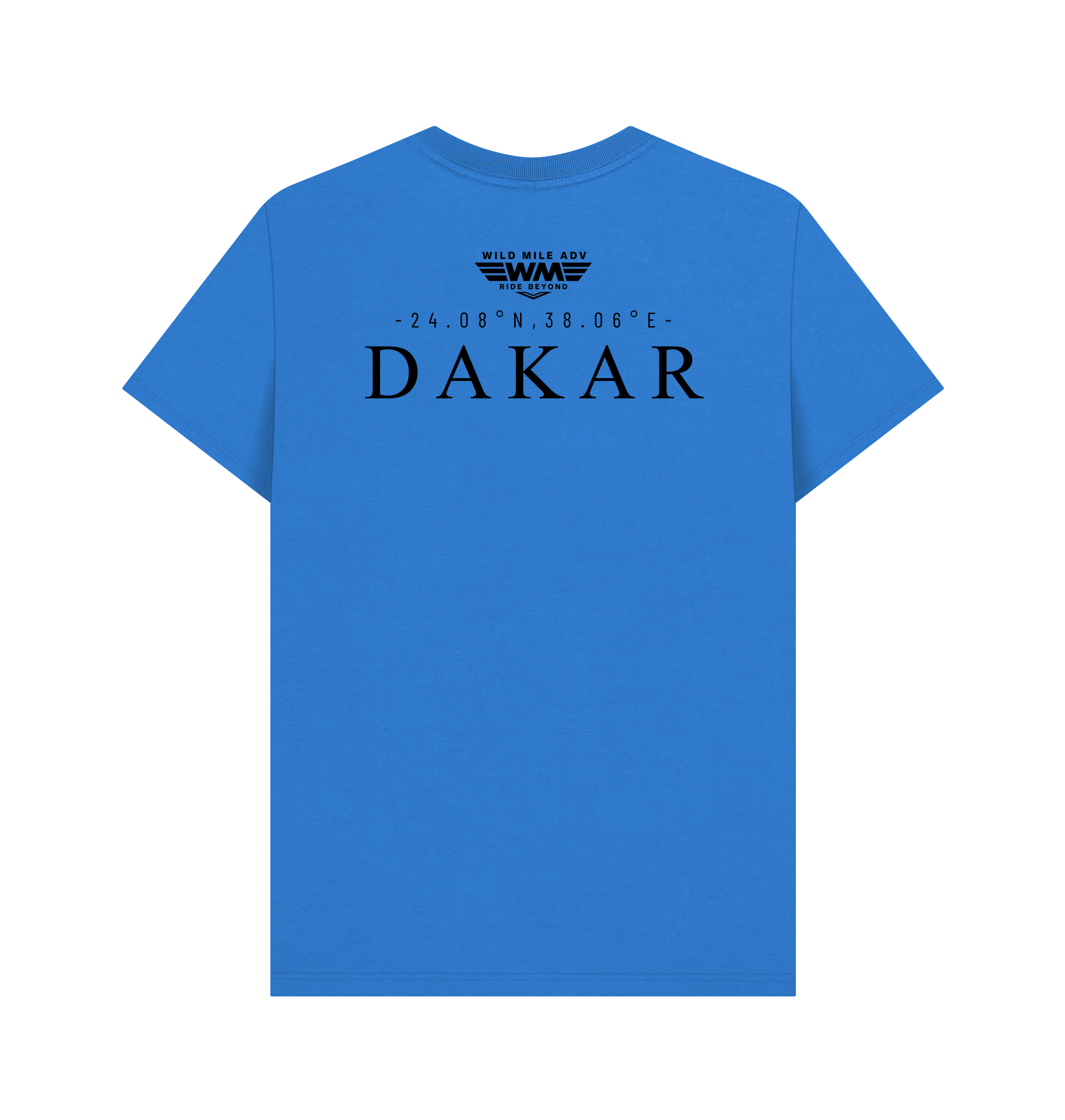 Bright Blue Printed T-shirt Back