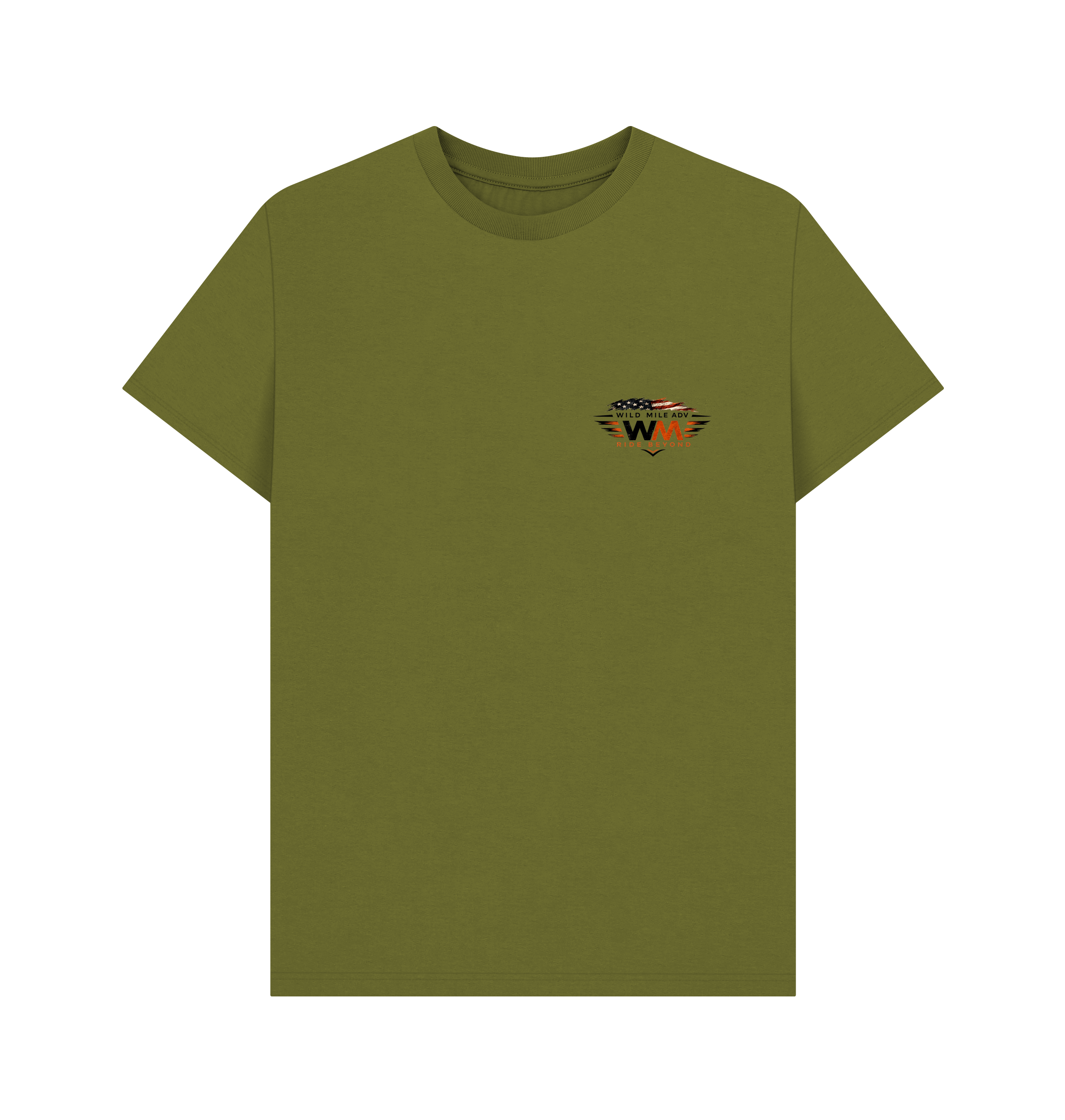 Moss Green Printed T-shirt Front