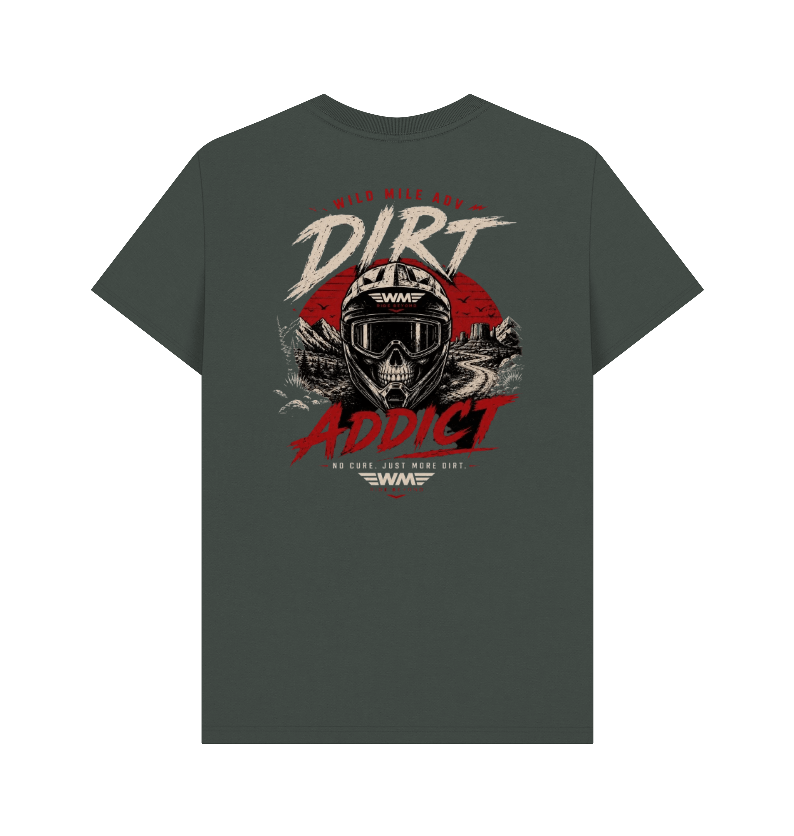 Dark Grey Printed T-shirt Back