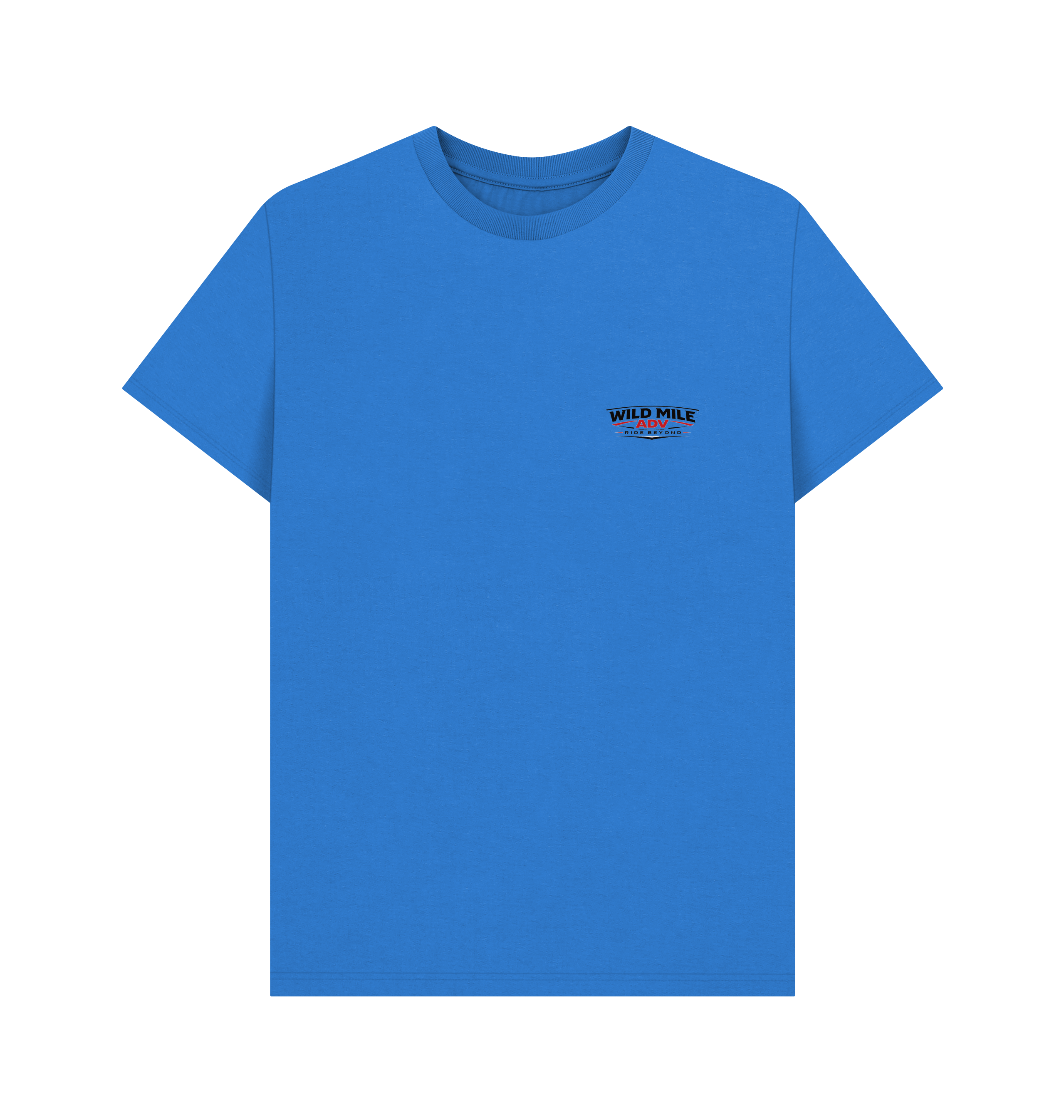 Bright Blue Printed T-shirt Front
