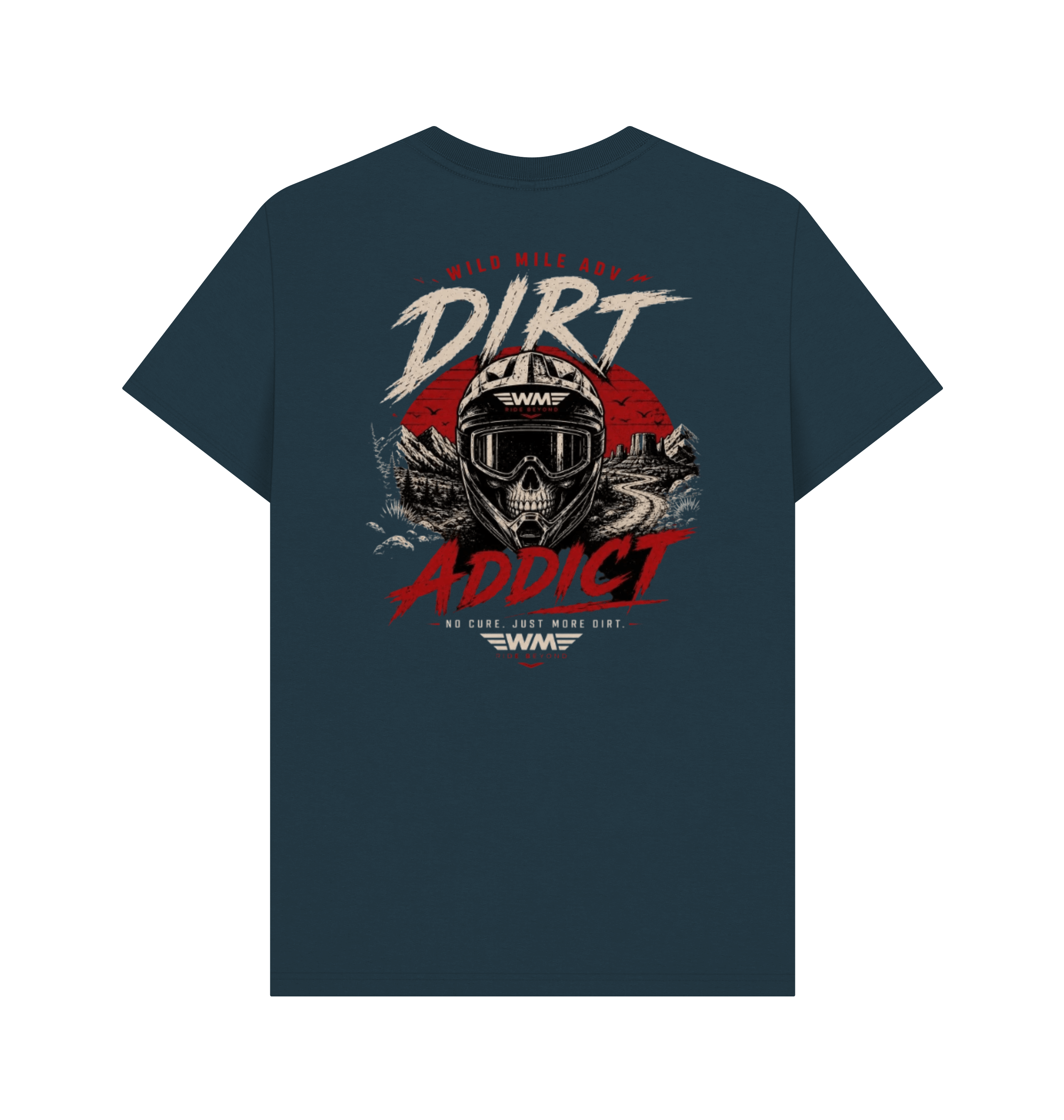 Denim Blue Printed T-shirt Back