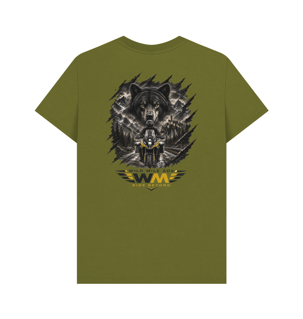 Moss Green Printed T-shirt Back