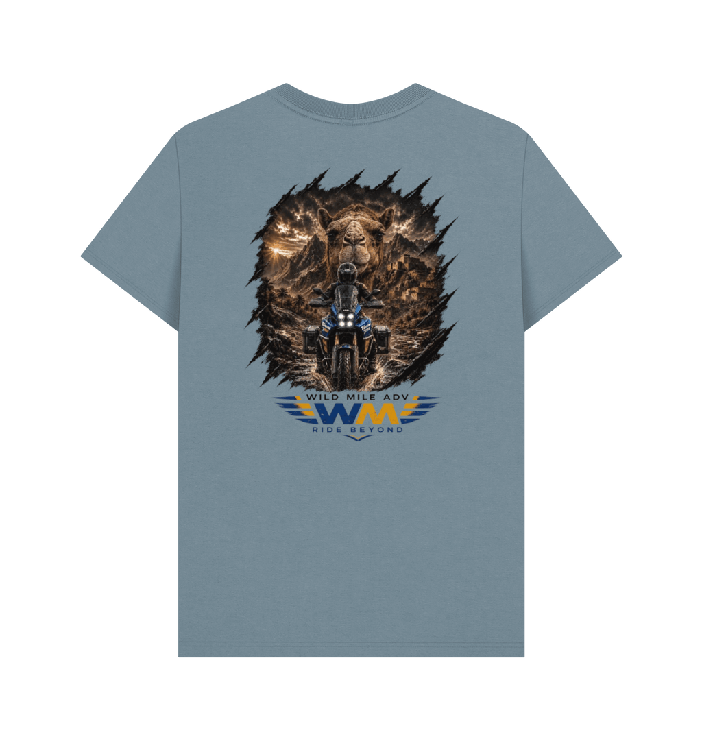 Stone Blue Printed T-shirt Back