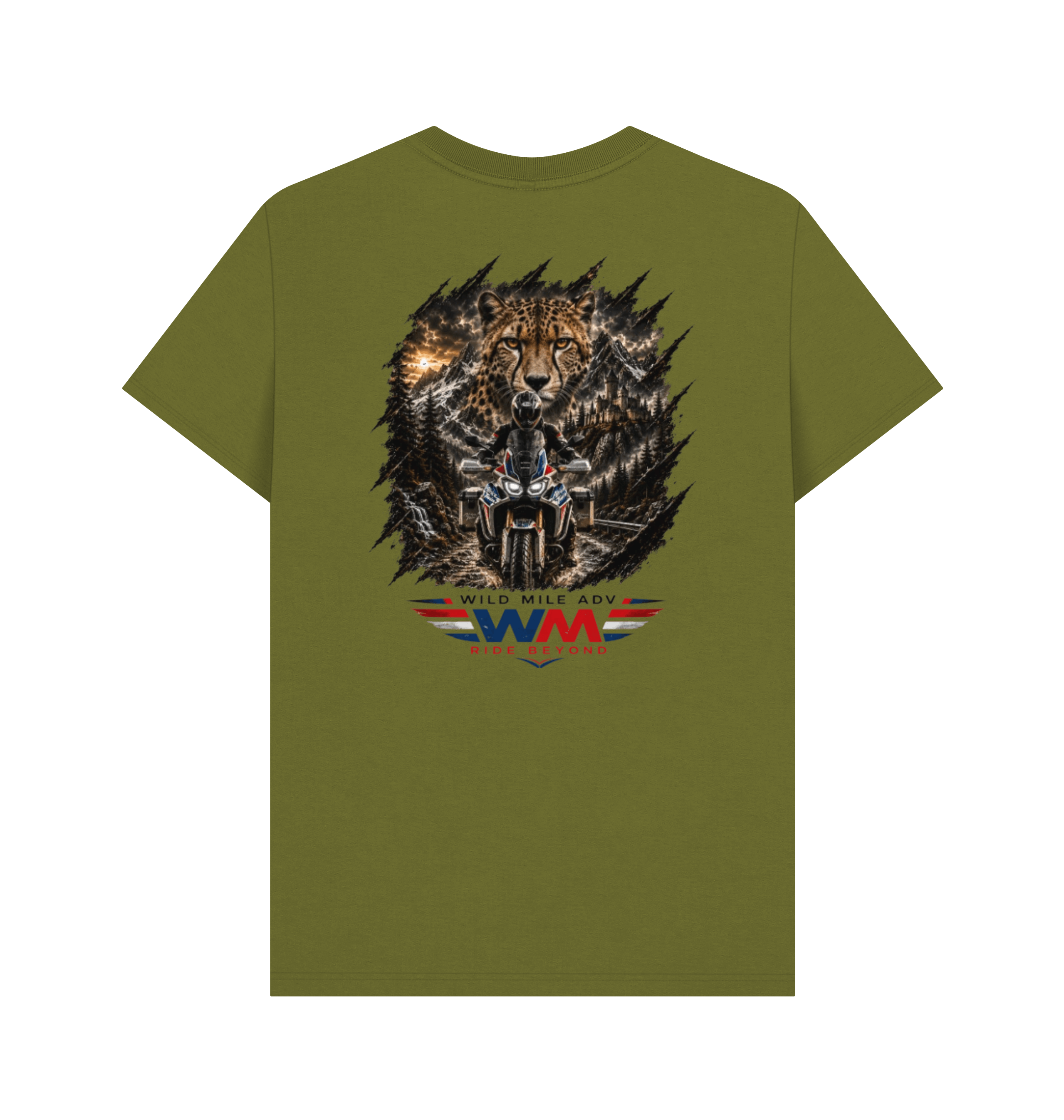 Moss Green Printed T-shirt Back
