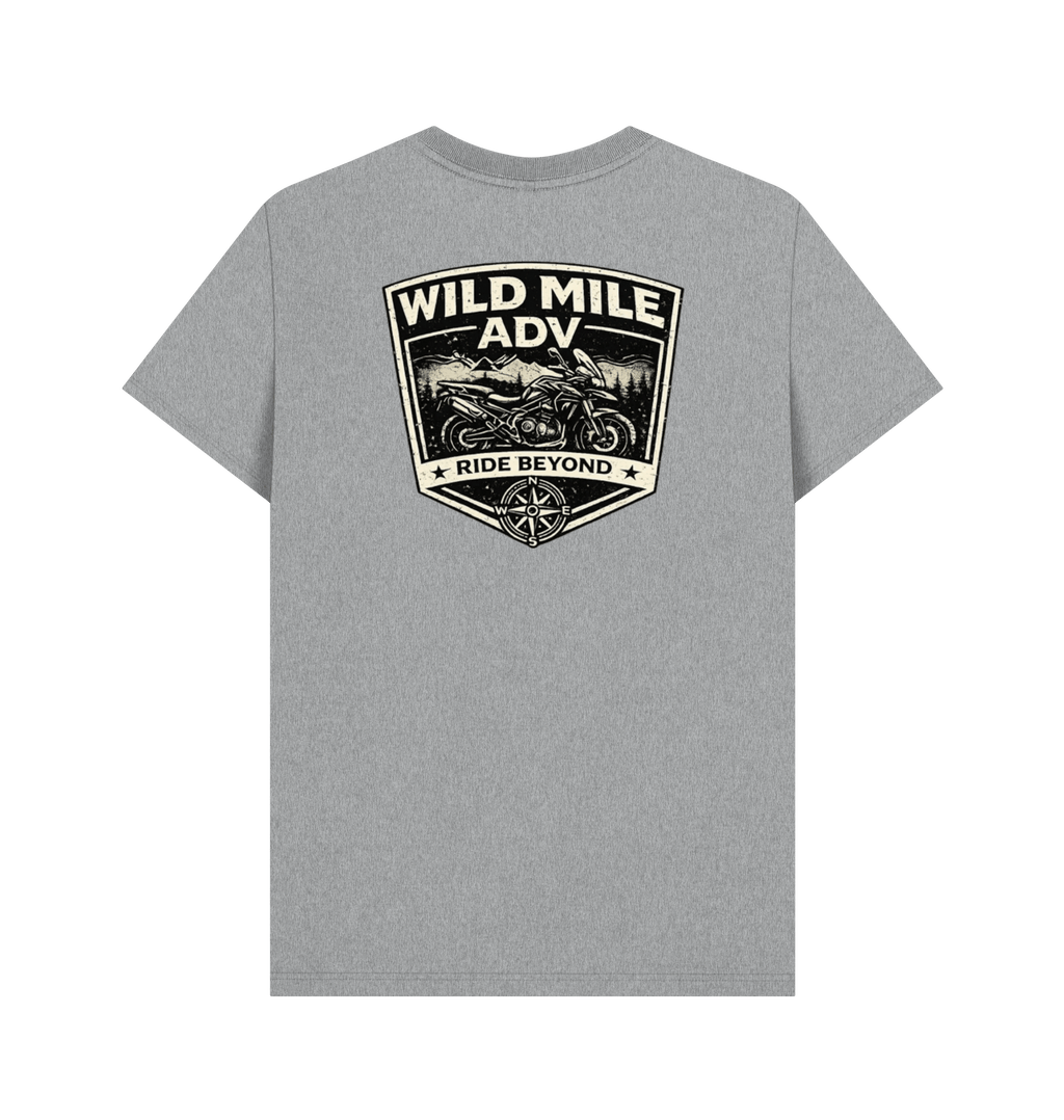 Athletic Grey Printed T-shirt Back