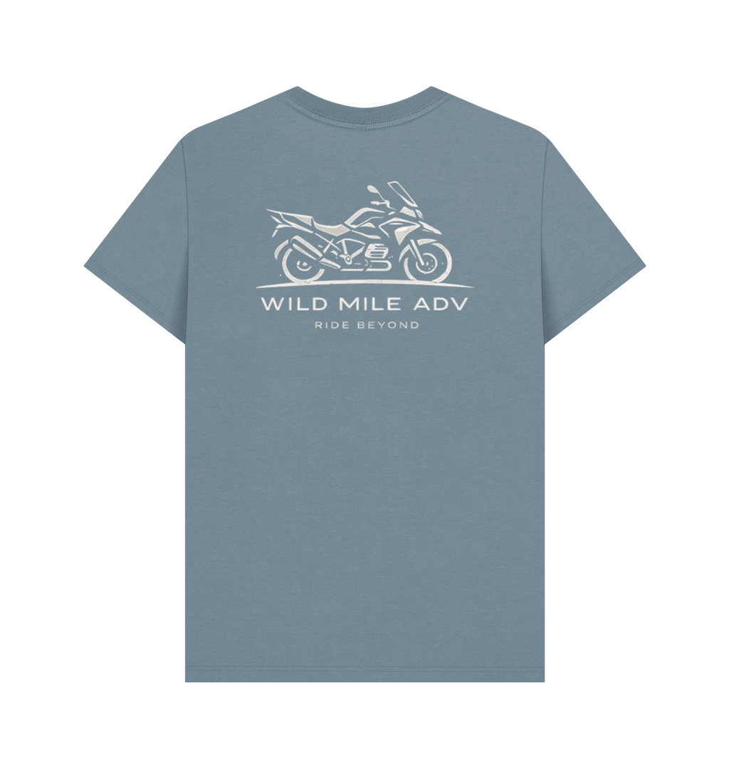 Stone Blue Printed T-shirt Back