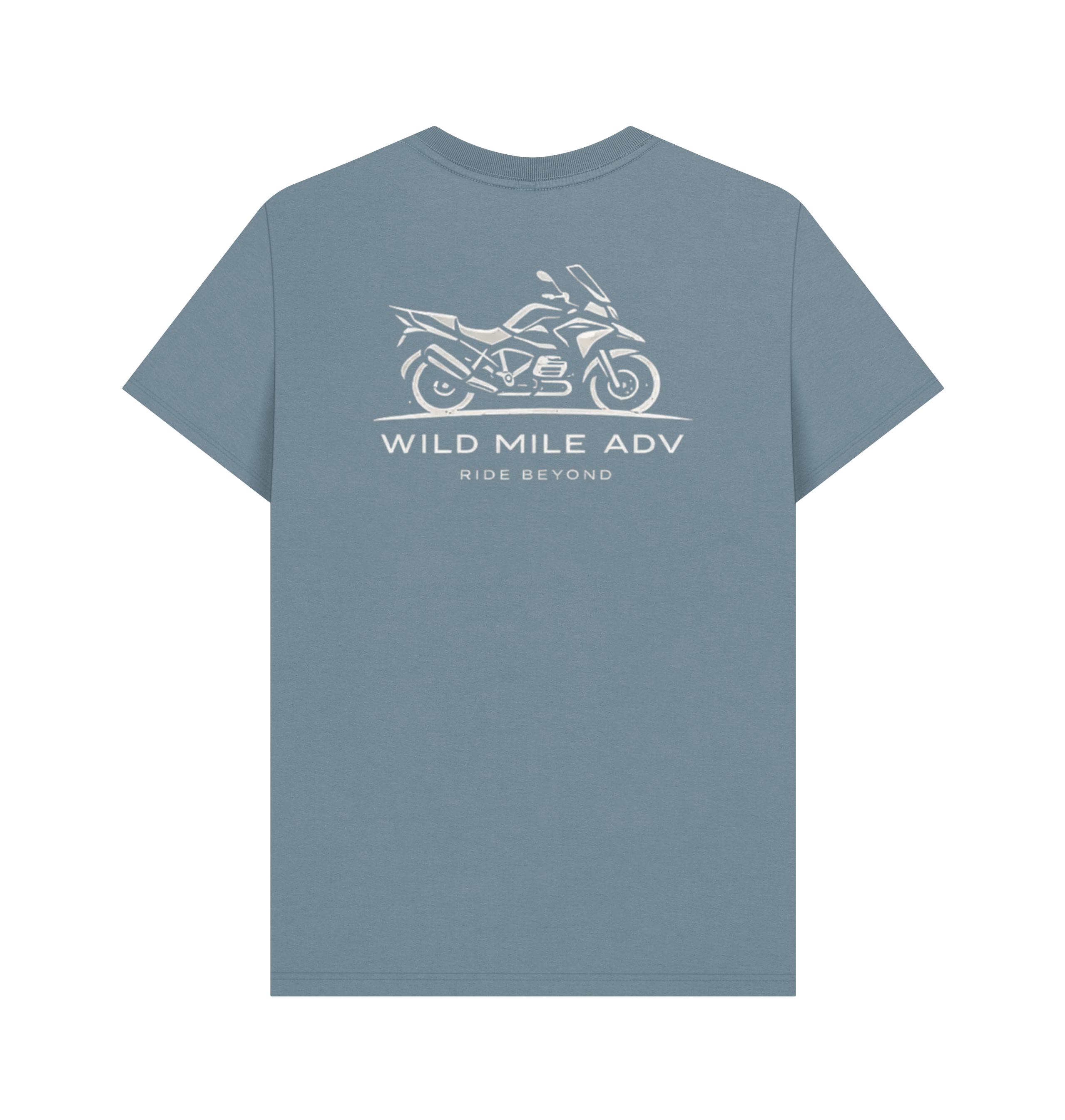 Stone Blue Printed T-shirt Back