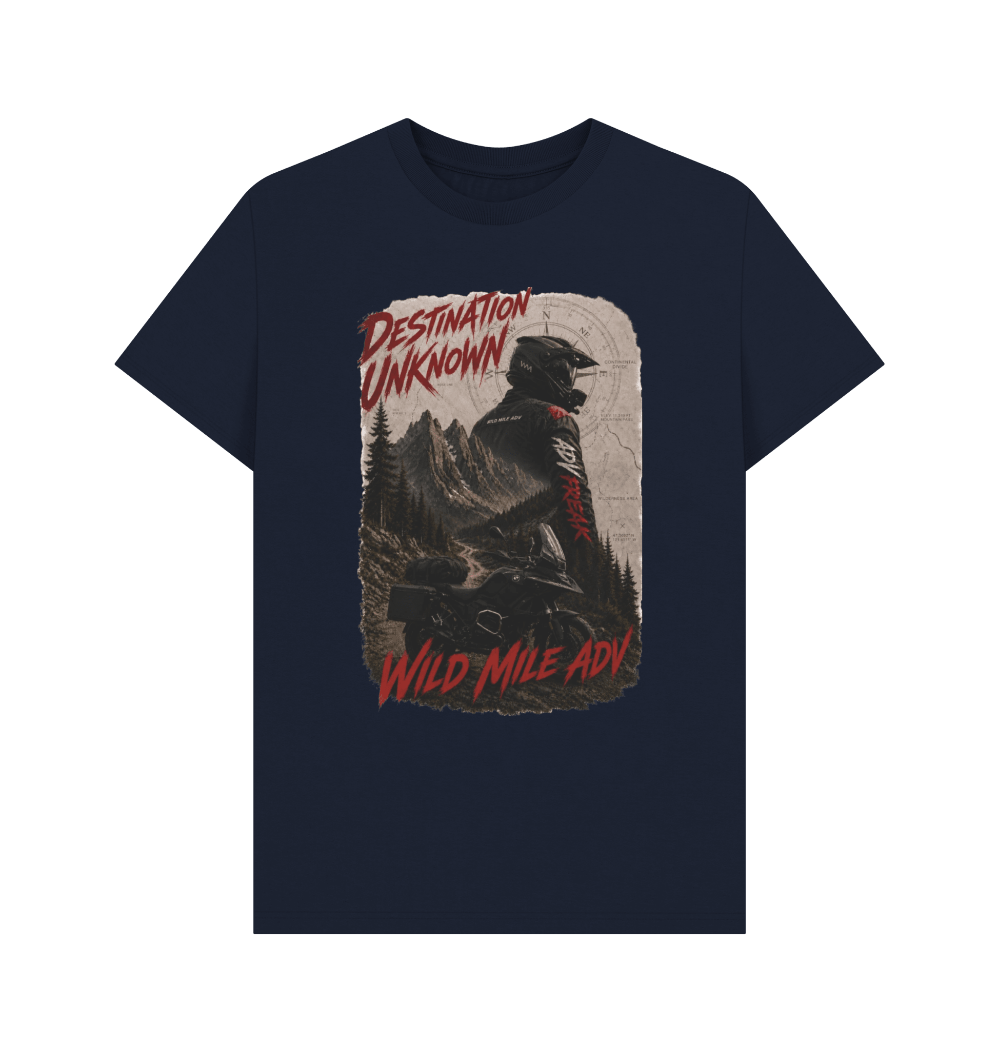 WMADV - Destination Unknown Tee - Wild Mile ADVPrinted T-shirt