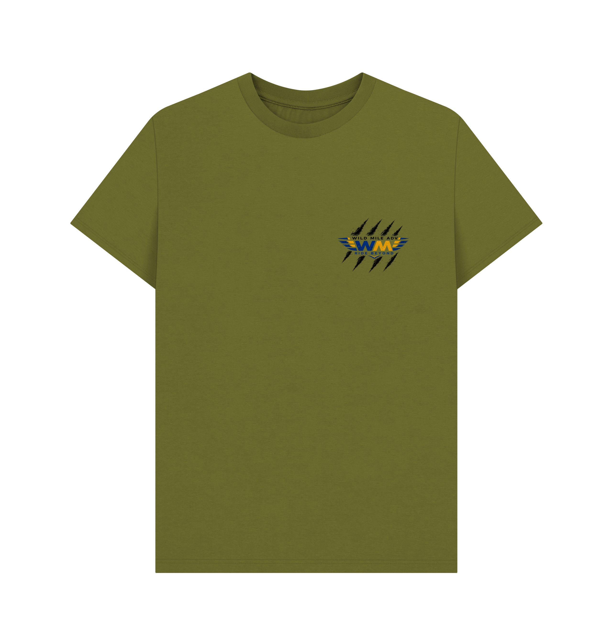 Moss Green Printed T-shirt Front