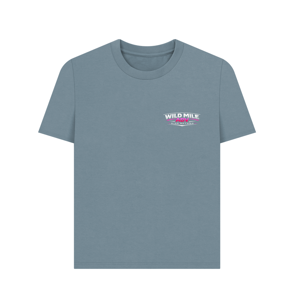 Stone Blue Printed T-shirt Front