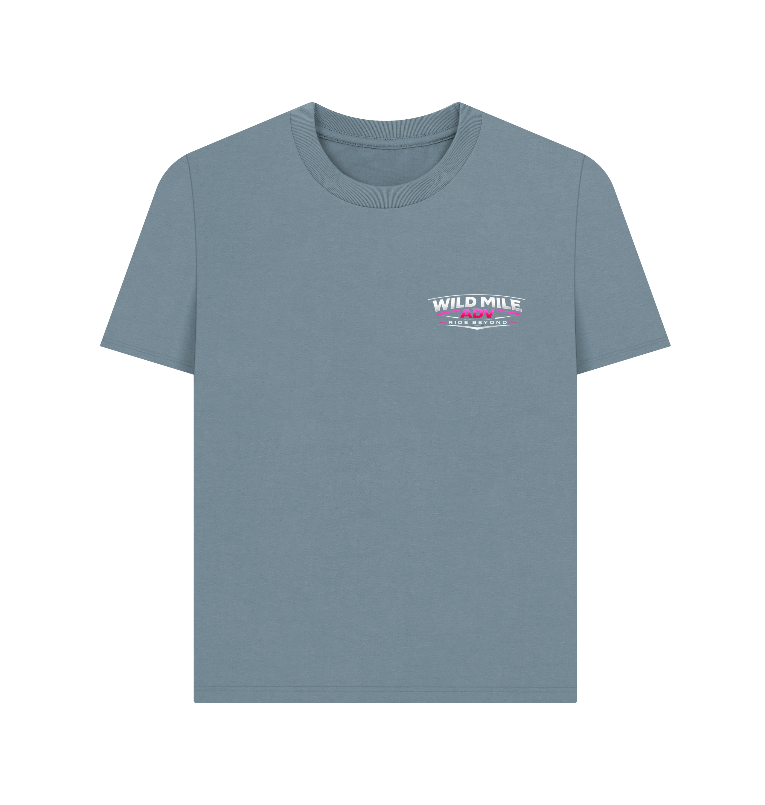 Stone Blue Printed T-shirt Front