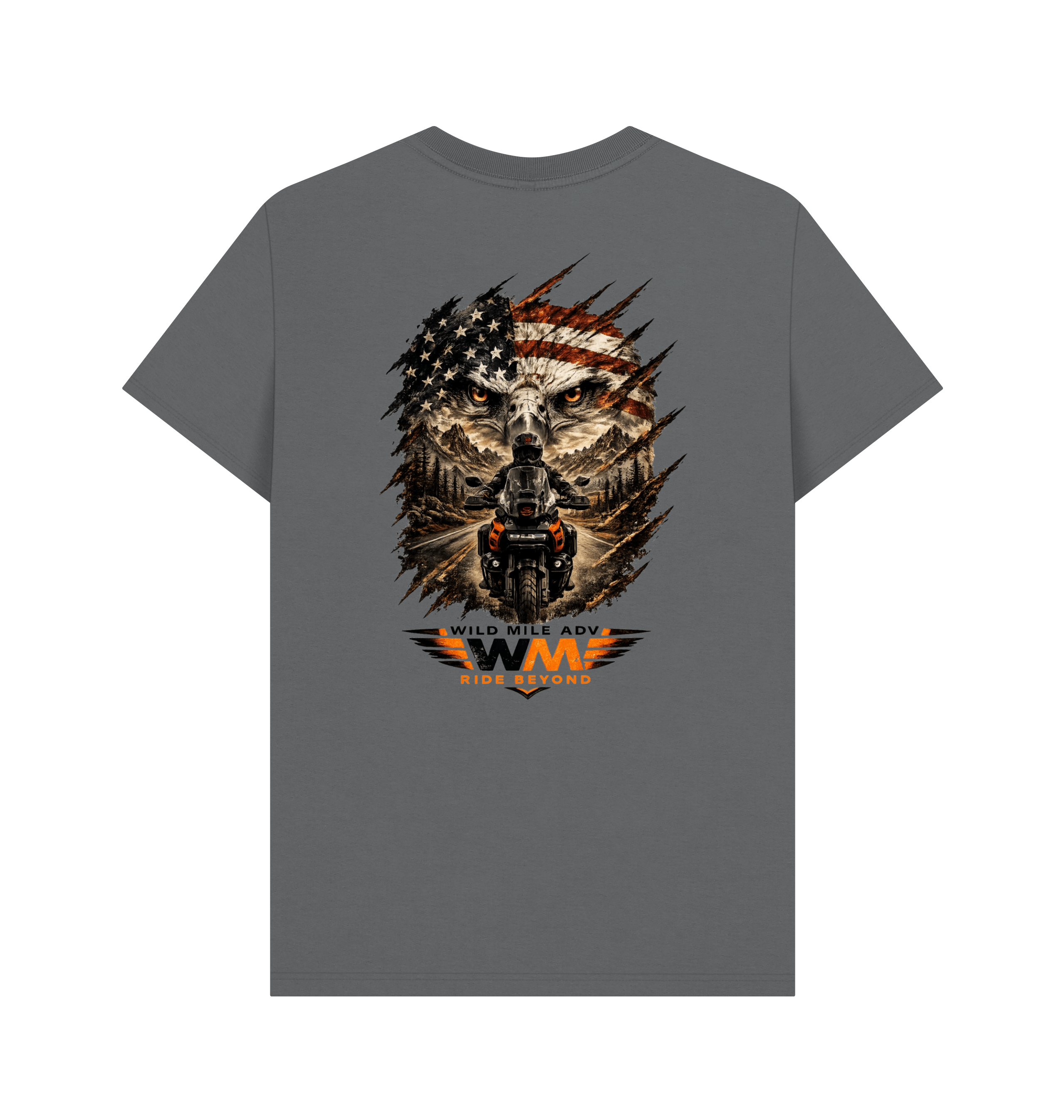 Slate Grey Printed T-shirt Back