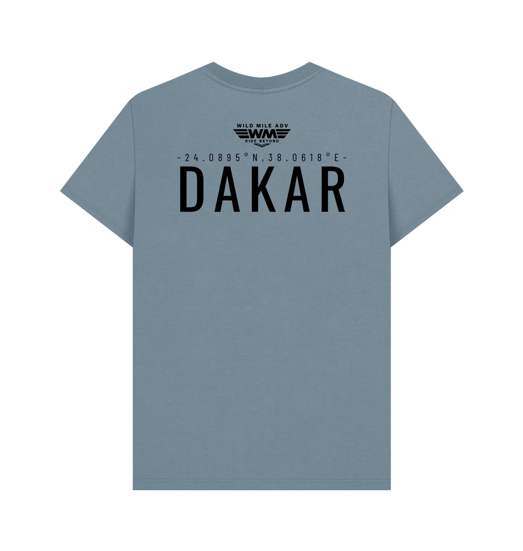 Stone Blue Printed T-shirt Back