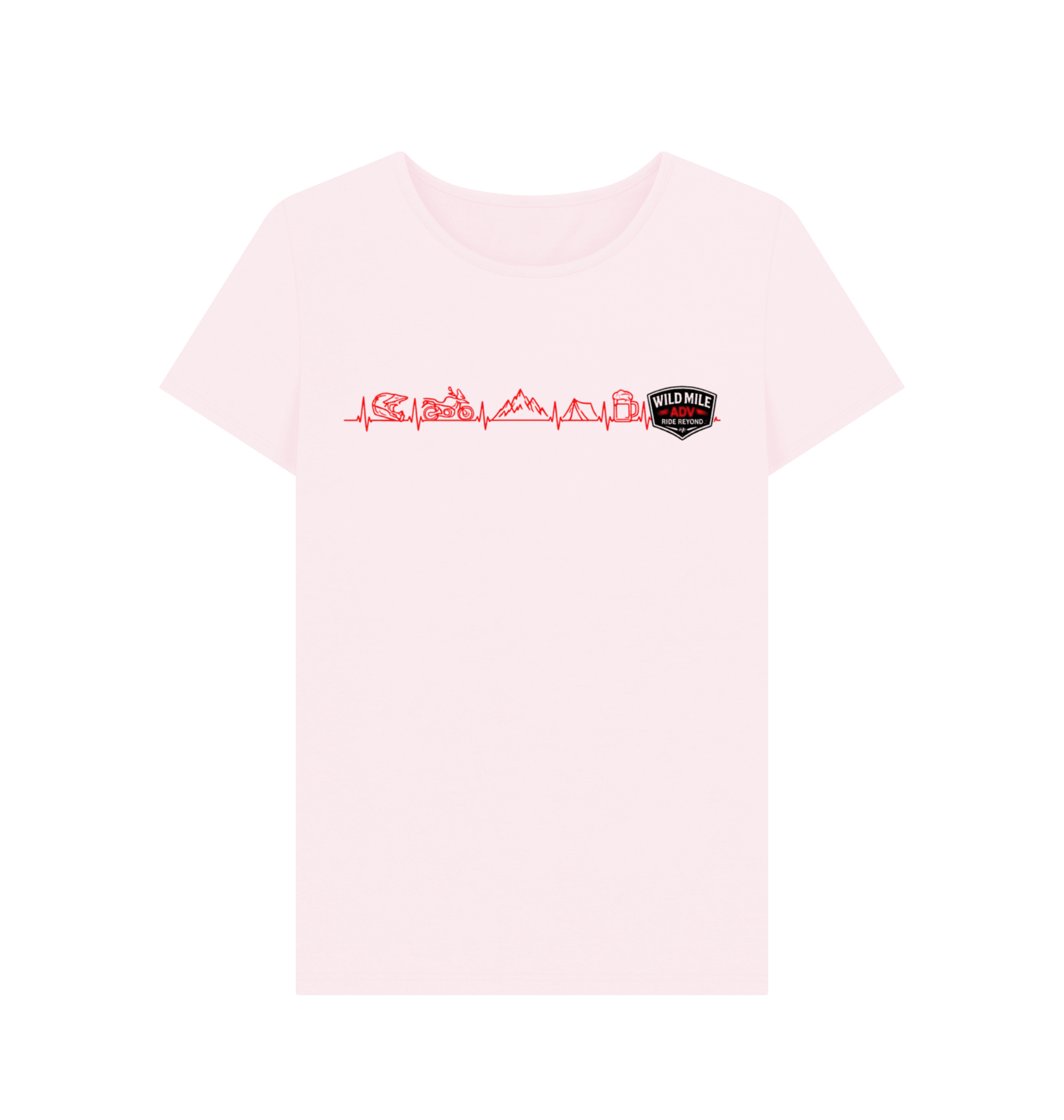 WMADV - Women's Heart Rate Crew Tee - Wild Mile ADVPrinted T-shirt