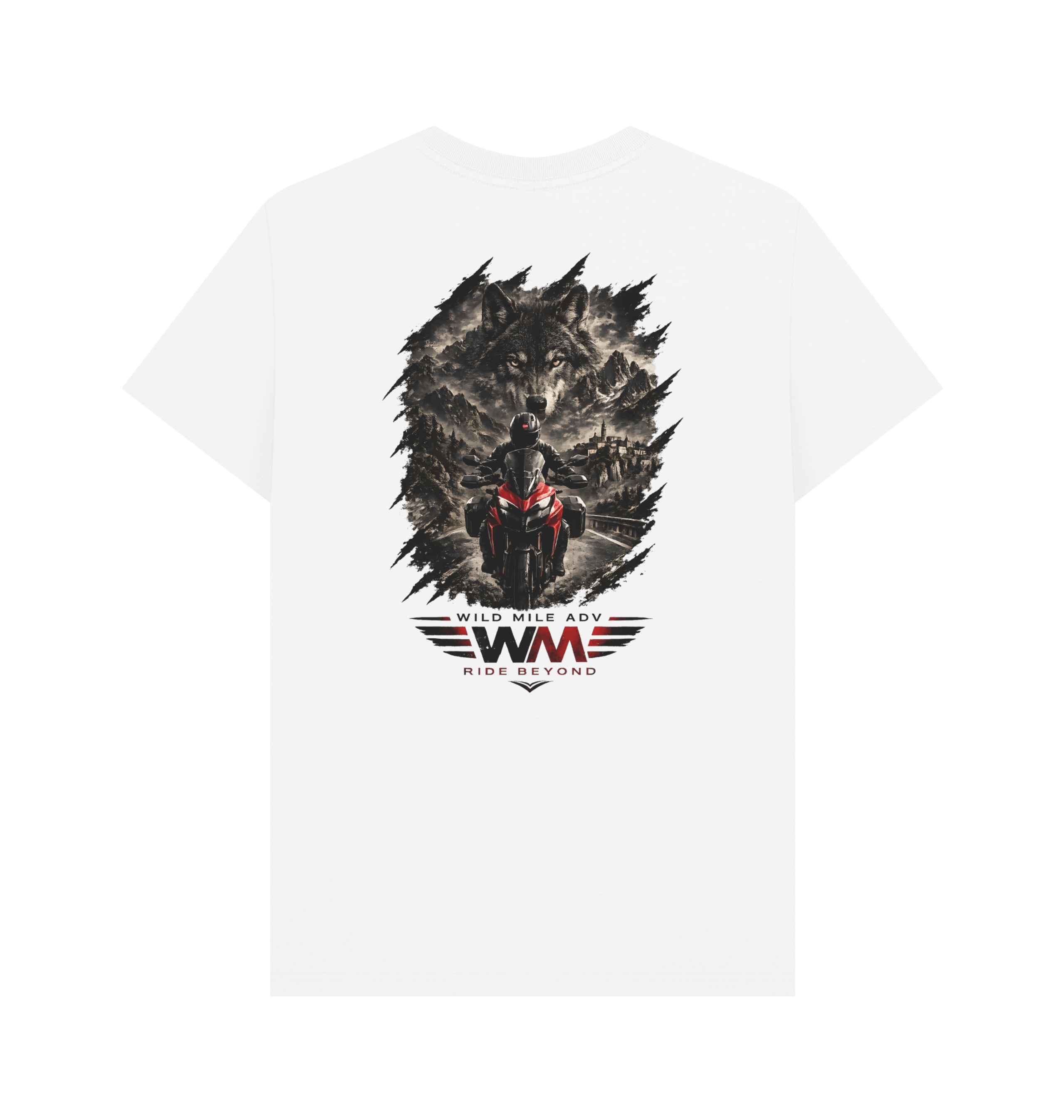 White Printed T-shirt Back