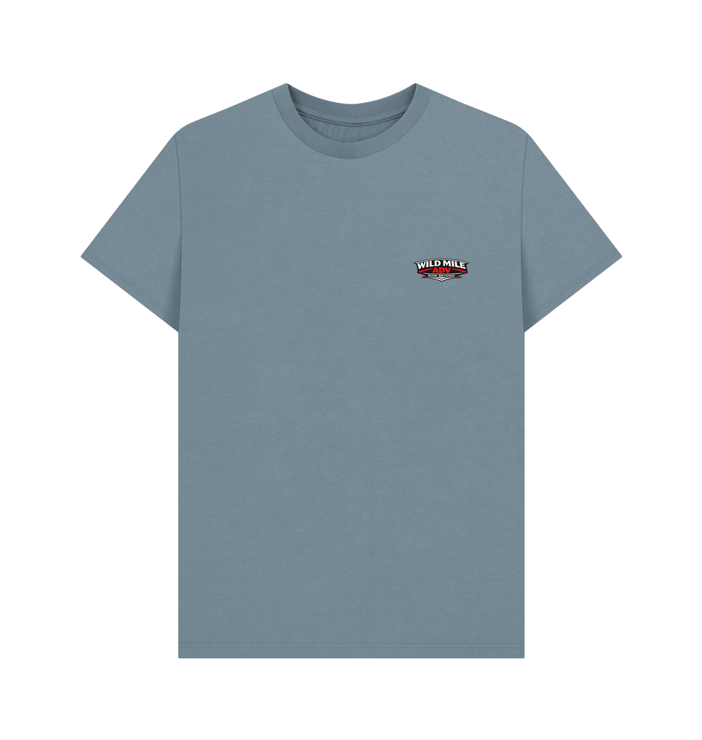 Stone Blue Printed T-shirt Front
