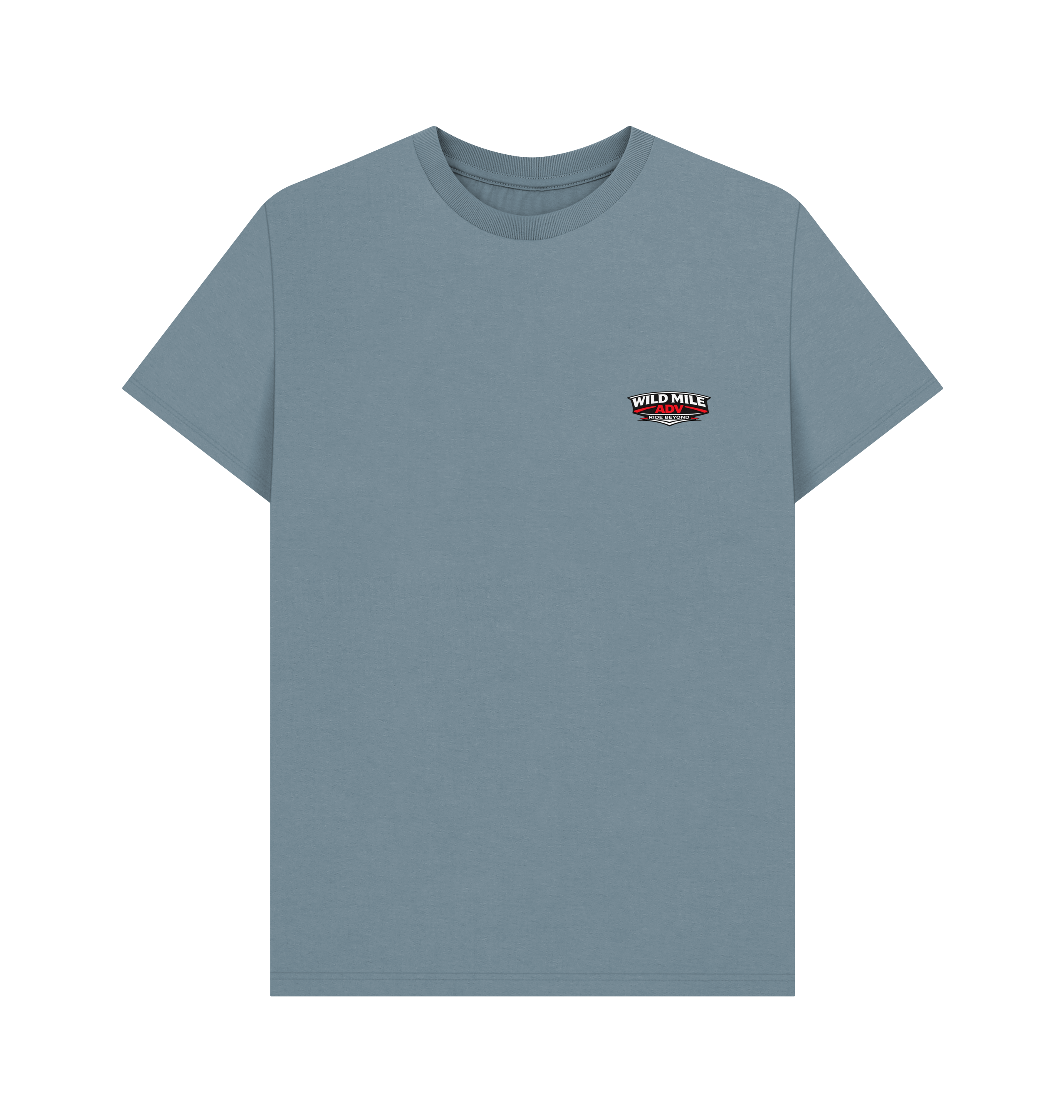 Stone Blue Printed T-shirt Front