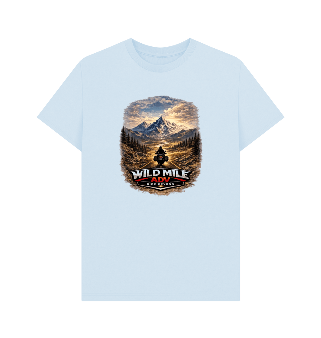 Sky Blue Printed T-shirt Front