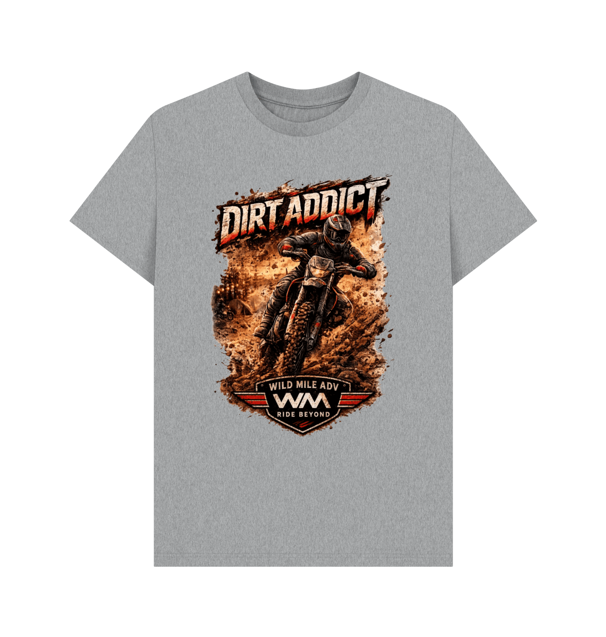 WMADV - Dirt Addict Full On Tee - Wild Mile ADVPrinted T-shirt