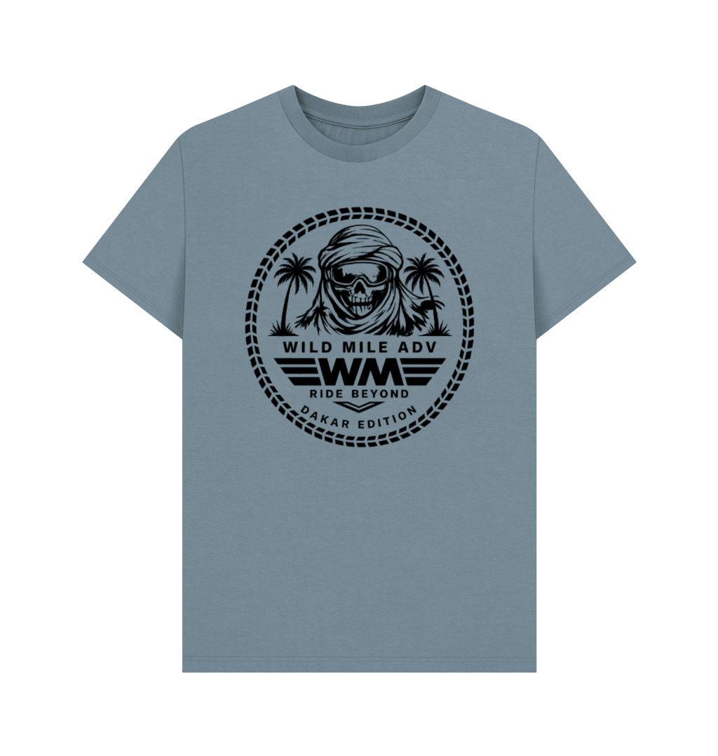 Stone Blue Printed T-shirt Front
