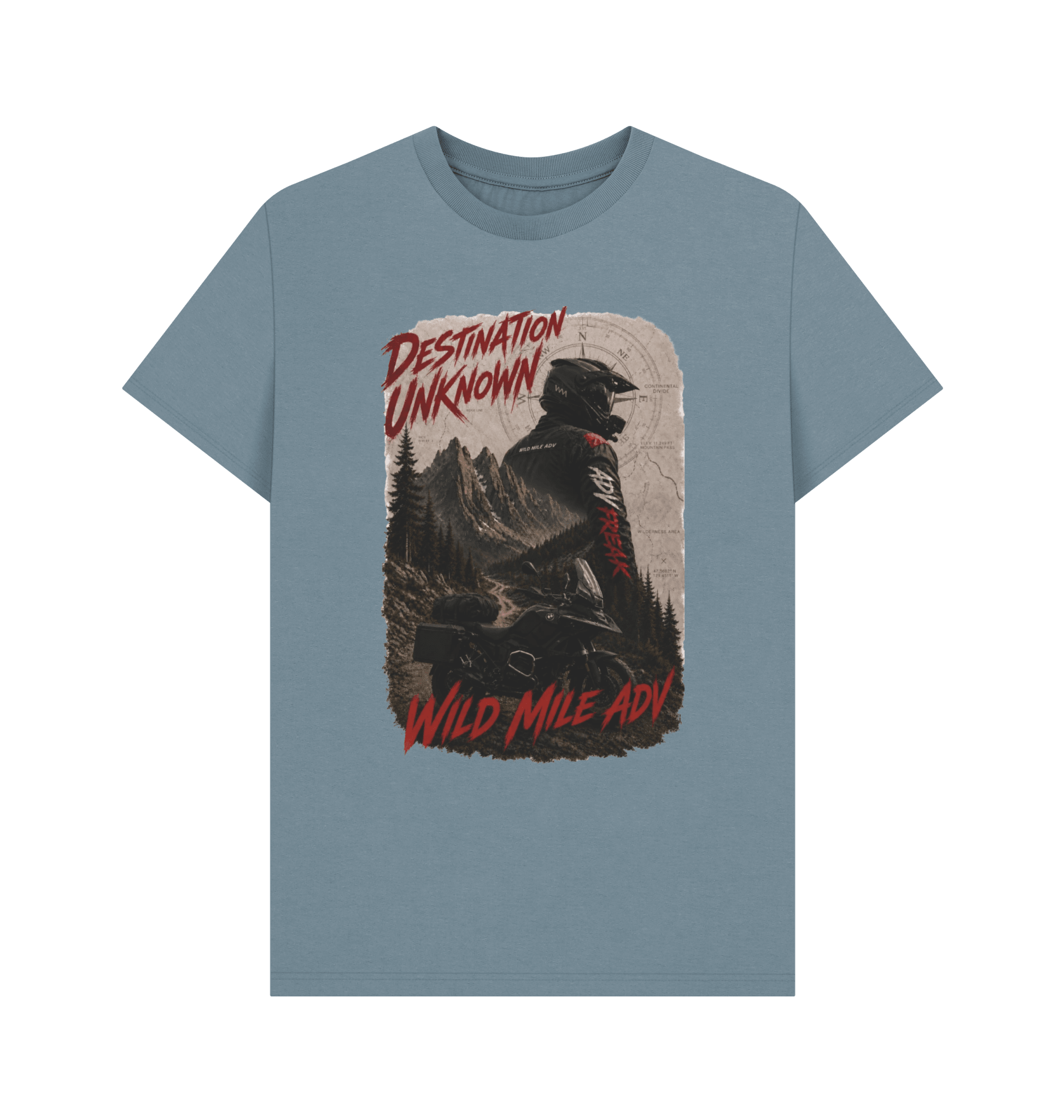 WMADV - Destination Unknown Tee - Wild Mile ADVPrinted T-shirt